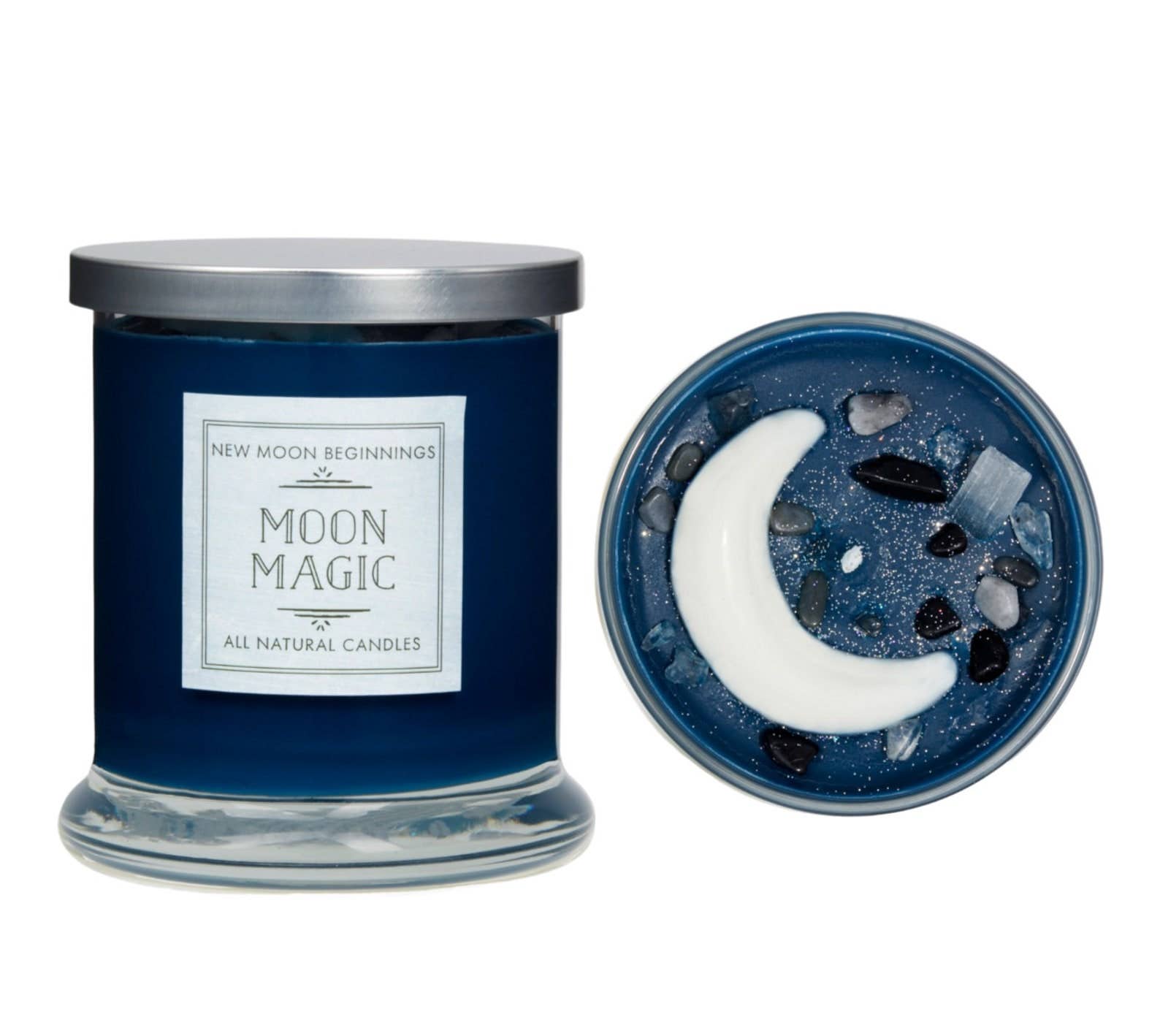 Moon Candles, Ritual Candles, Soy Candle, Crystal Candles
