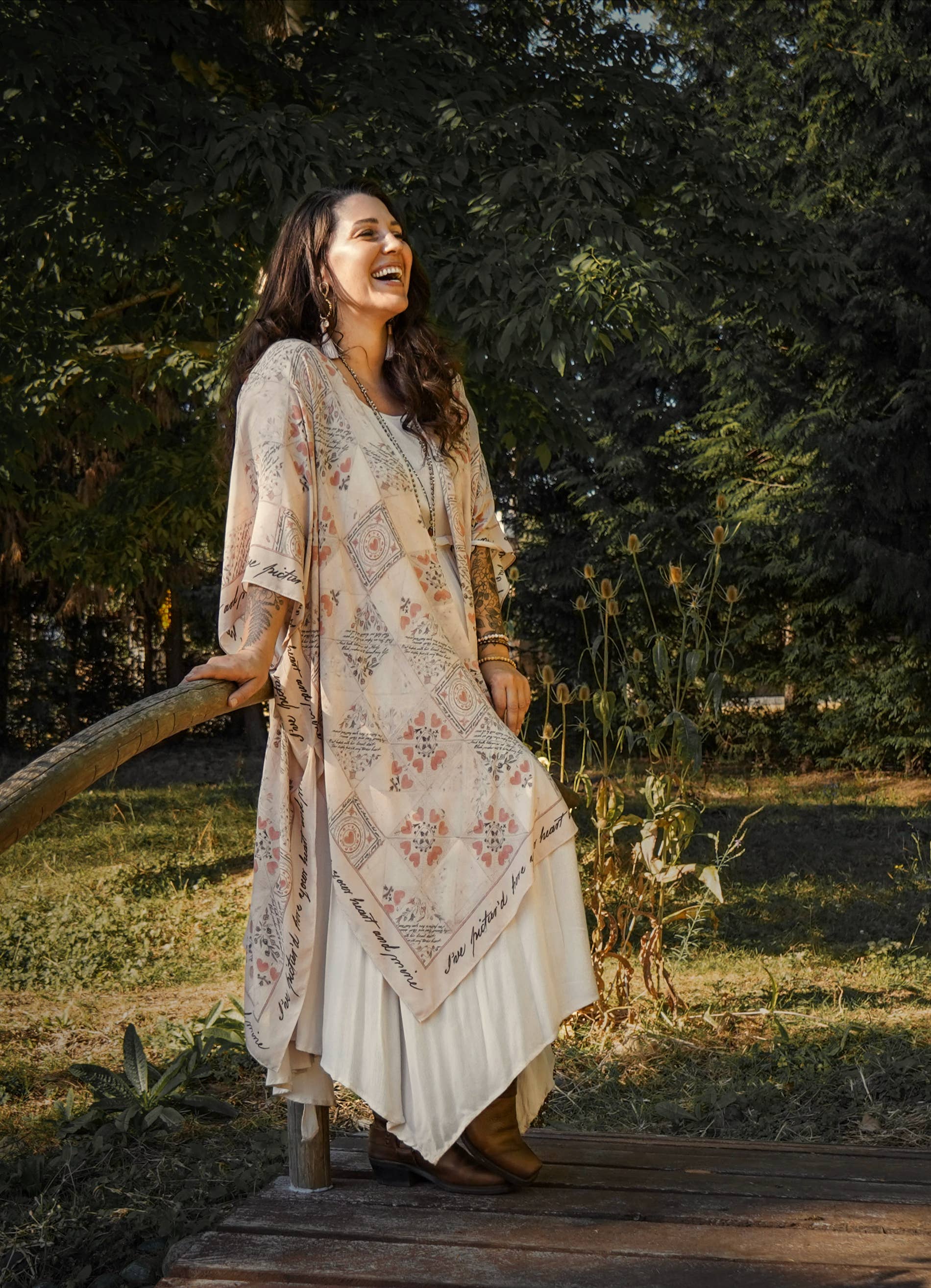 Love Story Bohemian Goddess Starduster Kimono w/ Valentine