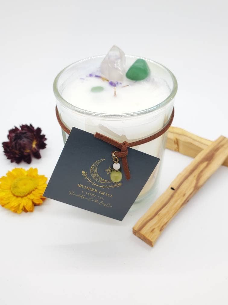 Abundant Joy & Harmony - Felicitas Crystal Candle, 6 oz.