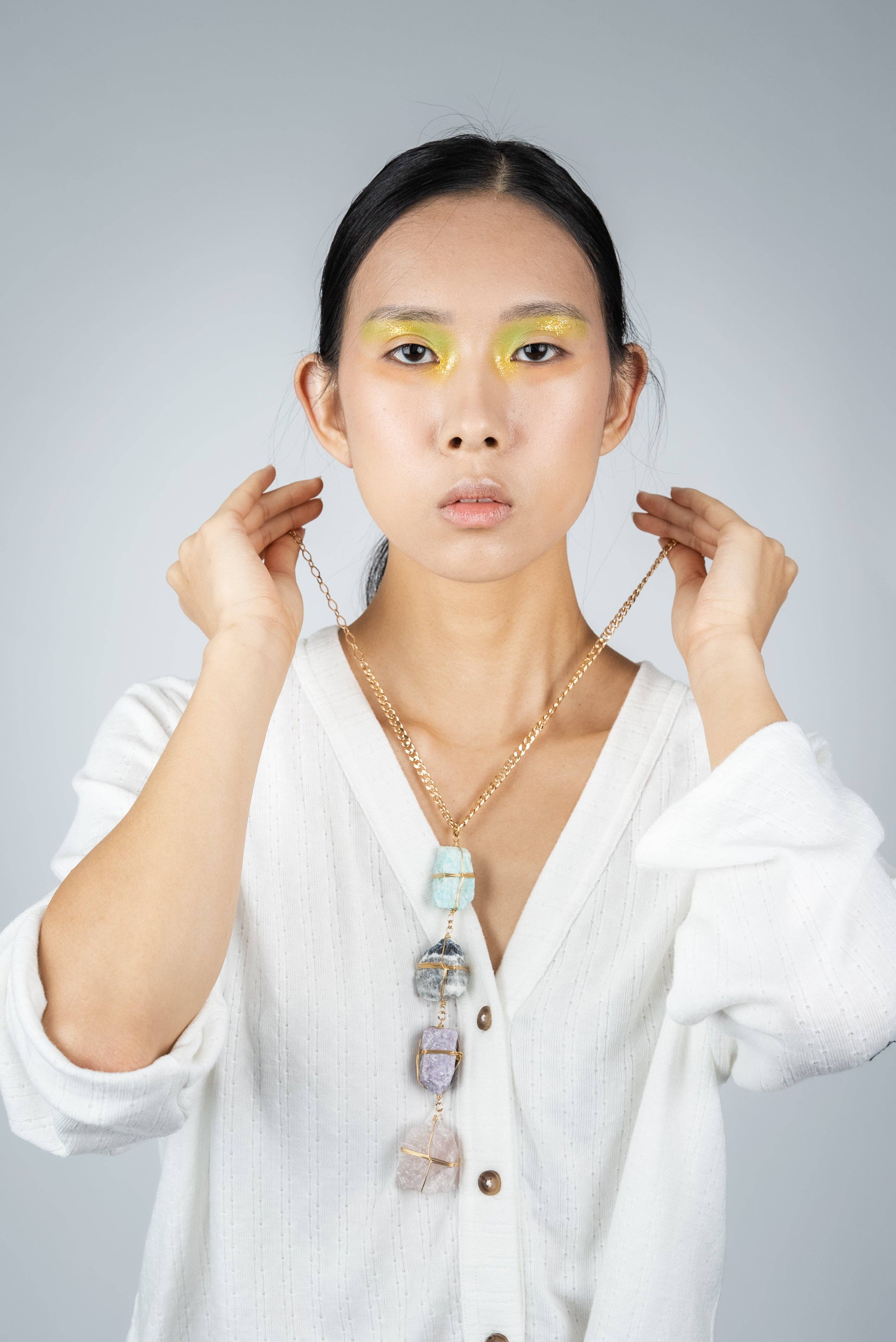 Healing Crystal Statement Necklace