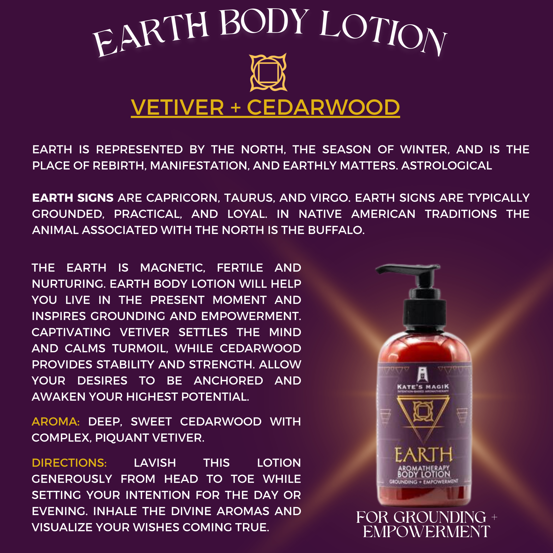 AROMATHERAPY BODY LOTION - Earth