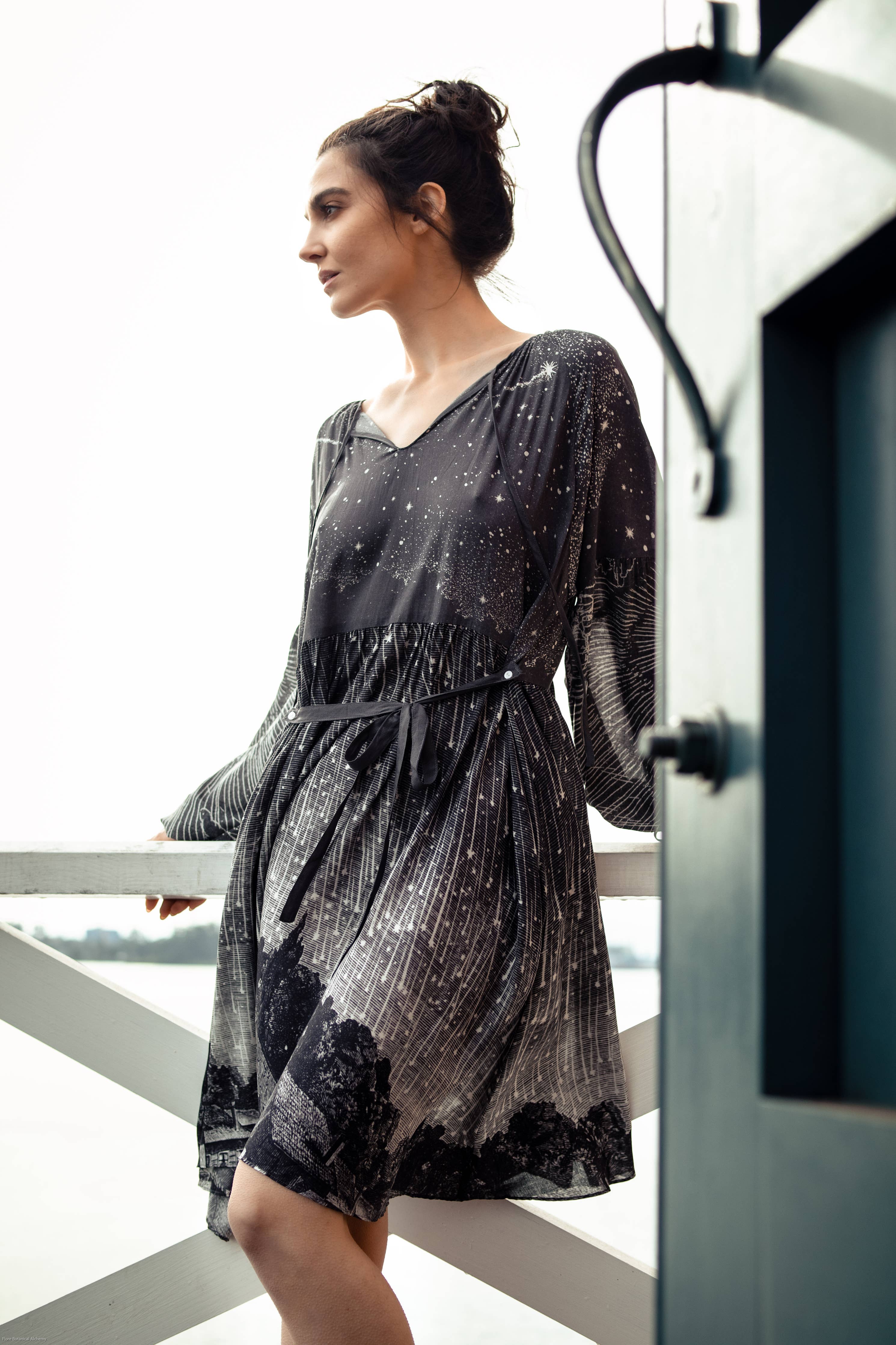 Stargazer Reversible Bamboo Frock Dress, Layering Tunic