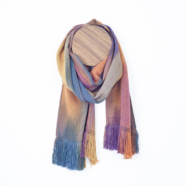 Handwoven Organic Bamboo Fringe Scarf
