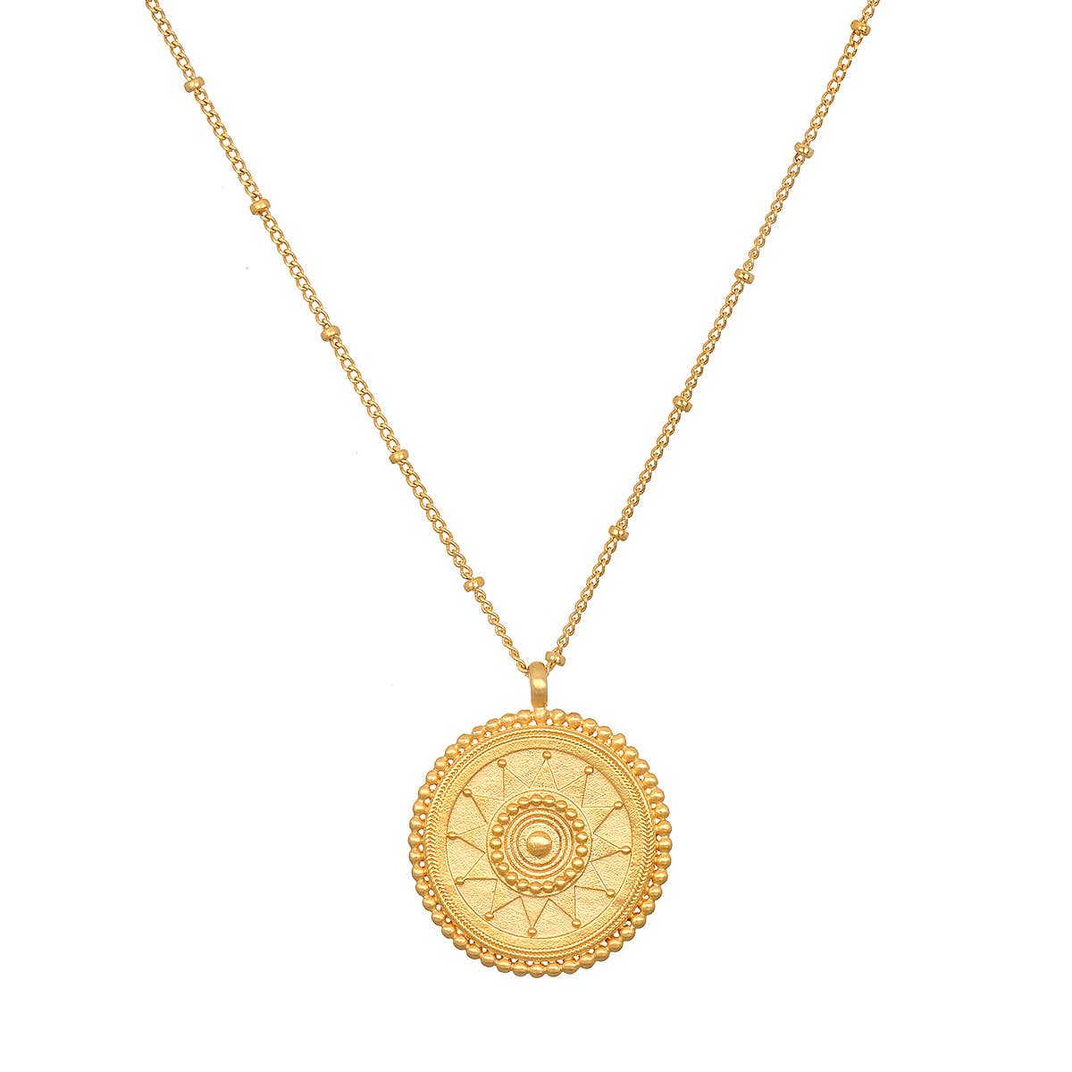 18" Sunburst Medallion Necklace