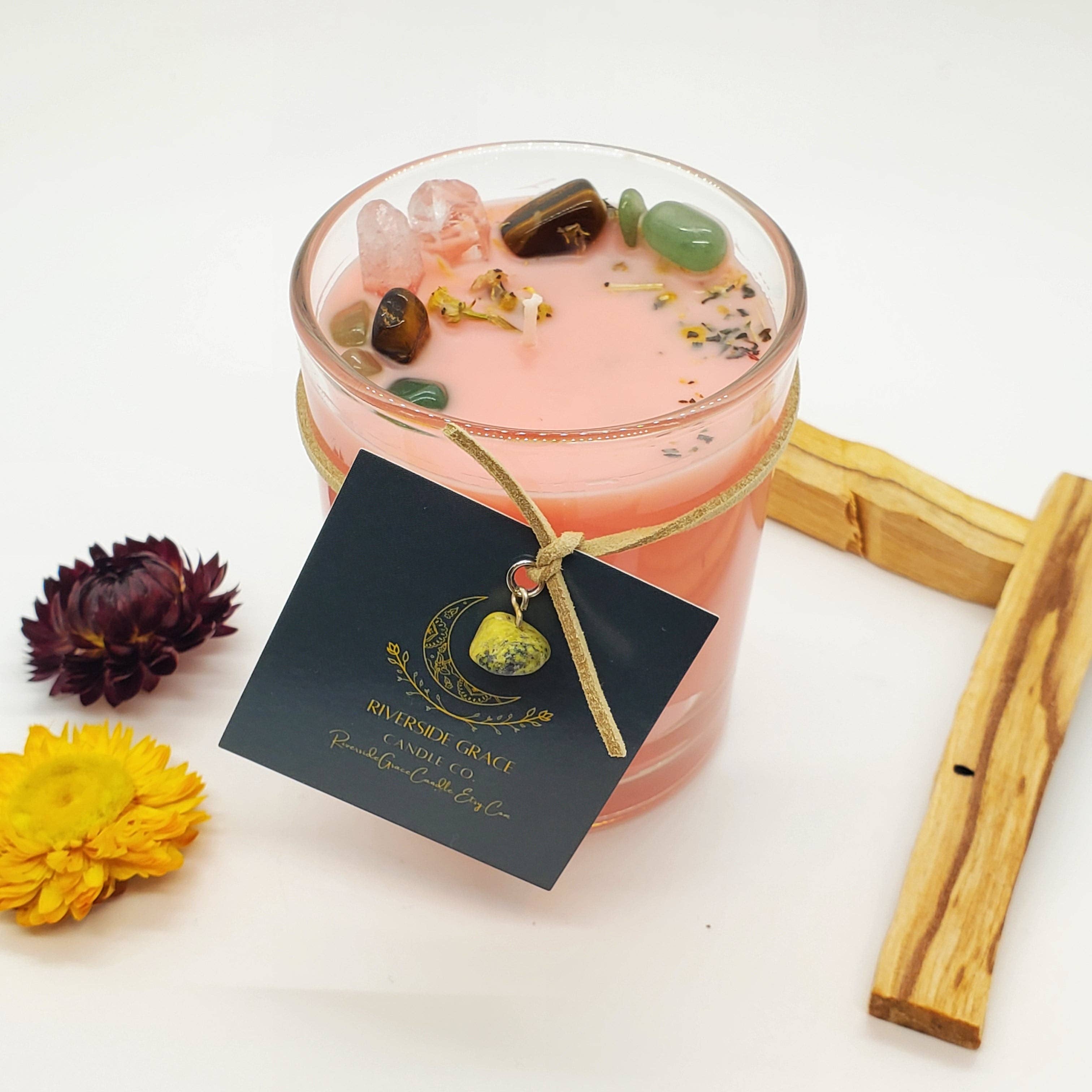 Lucky Charm - Lauma Crystal Candle, 6 Oz. Glass Tumbler