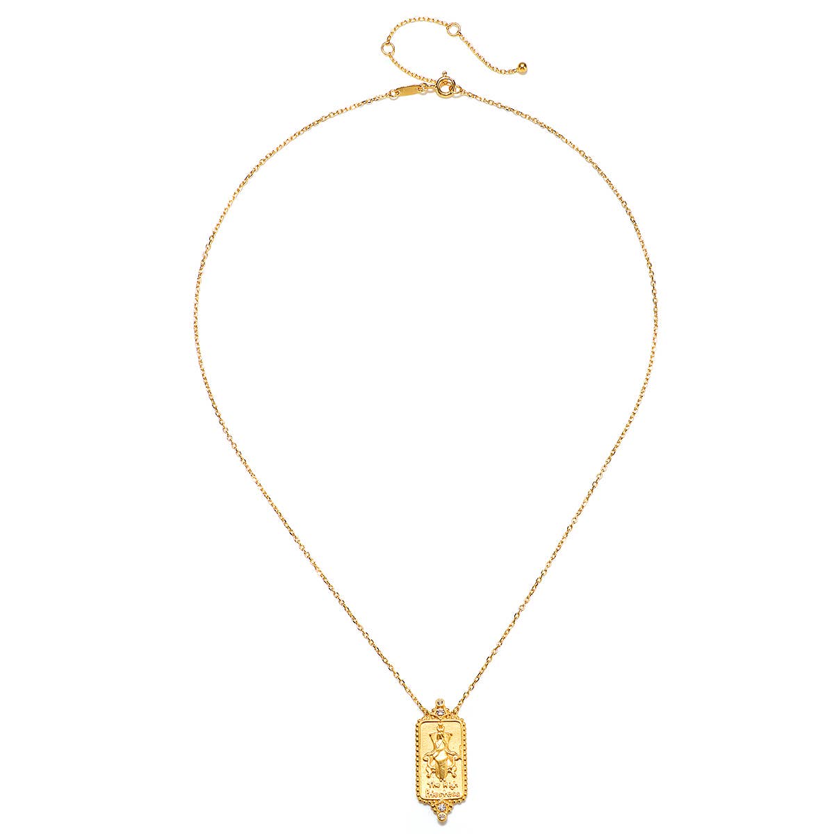 High Priestess Tarot white topaz Necklace ~ with 2" extender