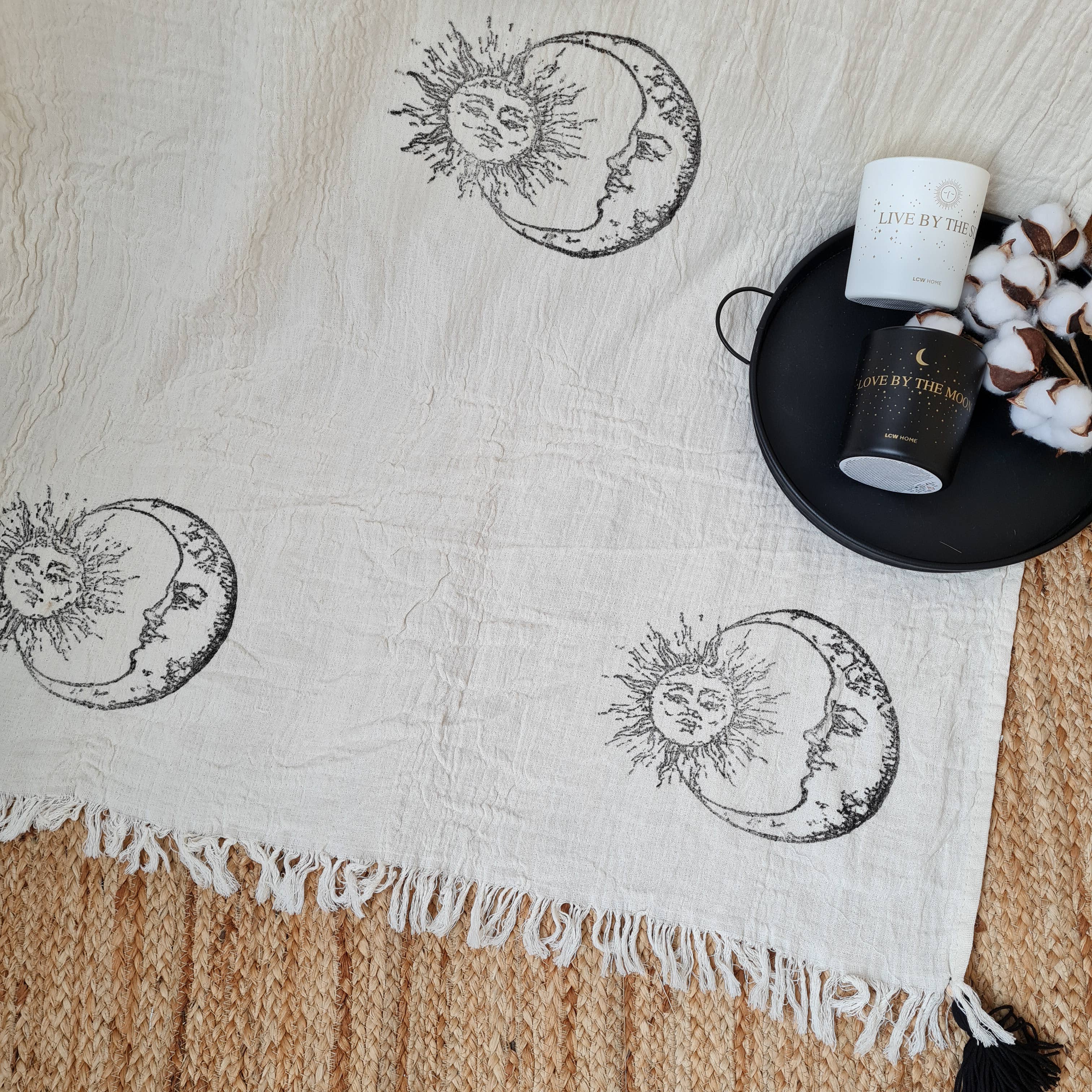 Sun and Moon Throw Blanket