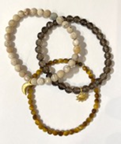 Manifest Balance Gemstone Bracelet Trio