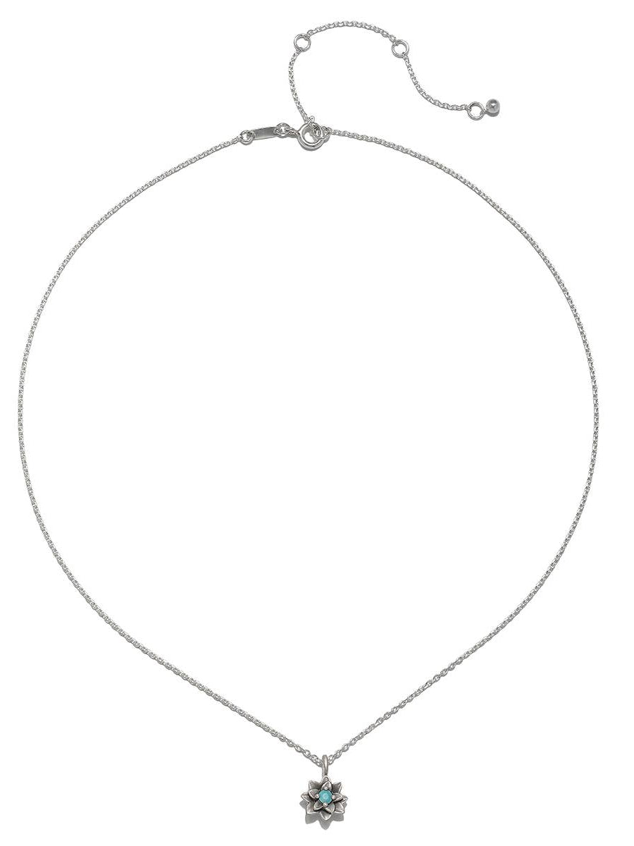 16” Soul Renewal Silver Lotus Necklace
