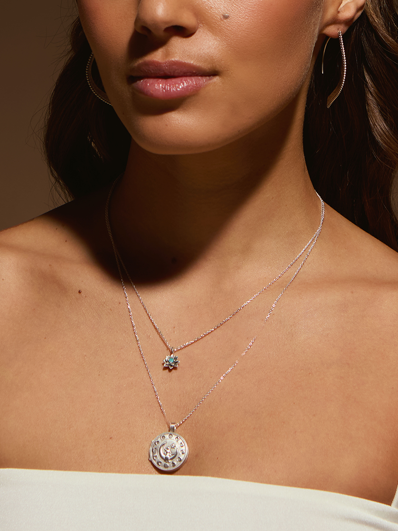 16” Soul Renewal Silver Lotus Necklace