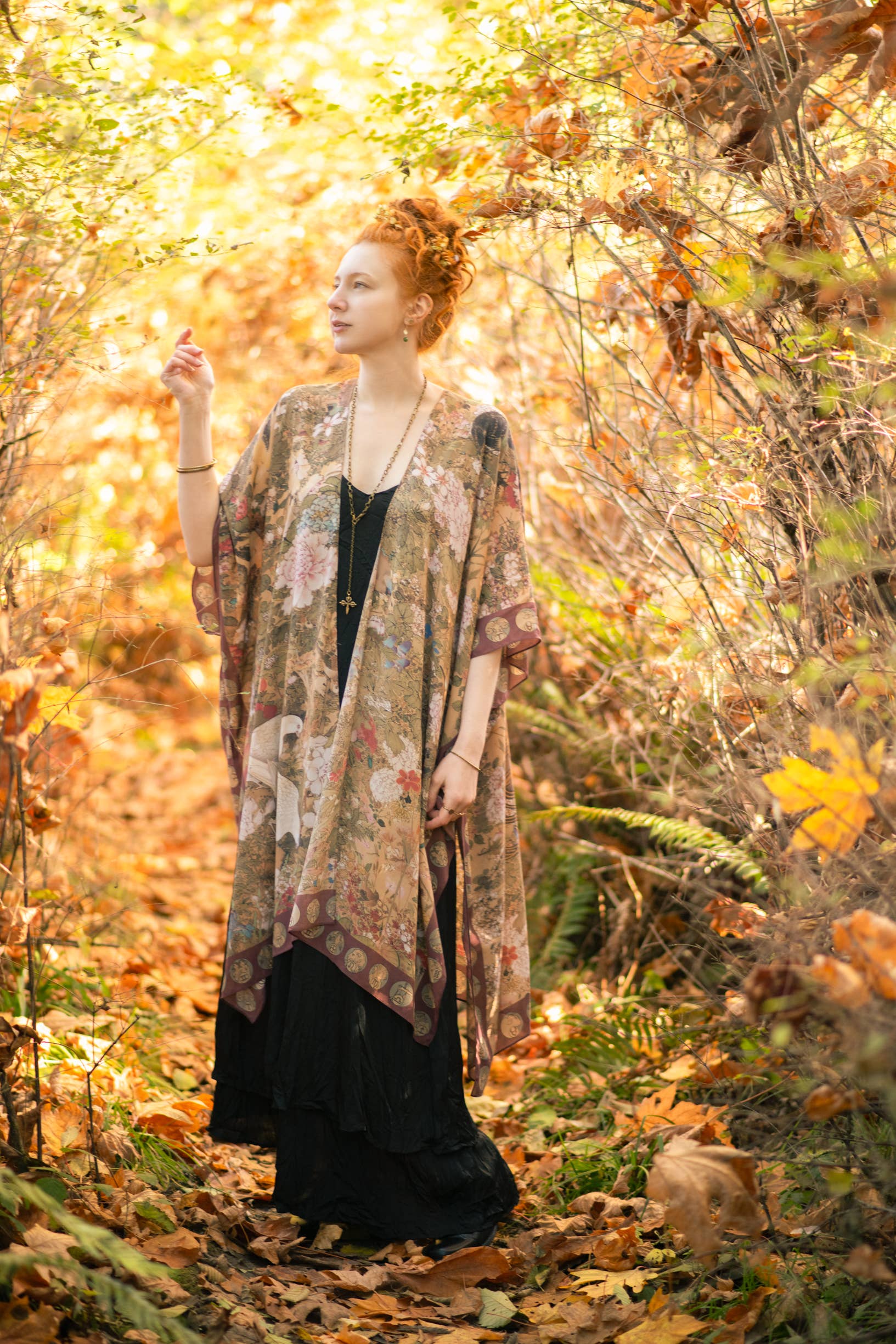 Dream Weaver Bohemian Goddess Starduster Kimono w/Zodiac