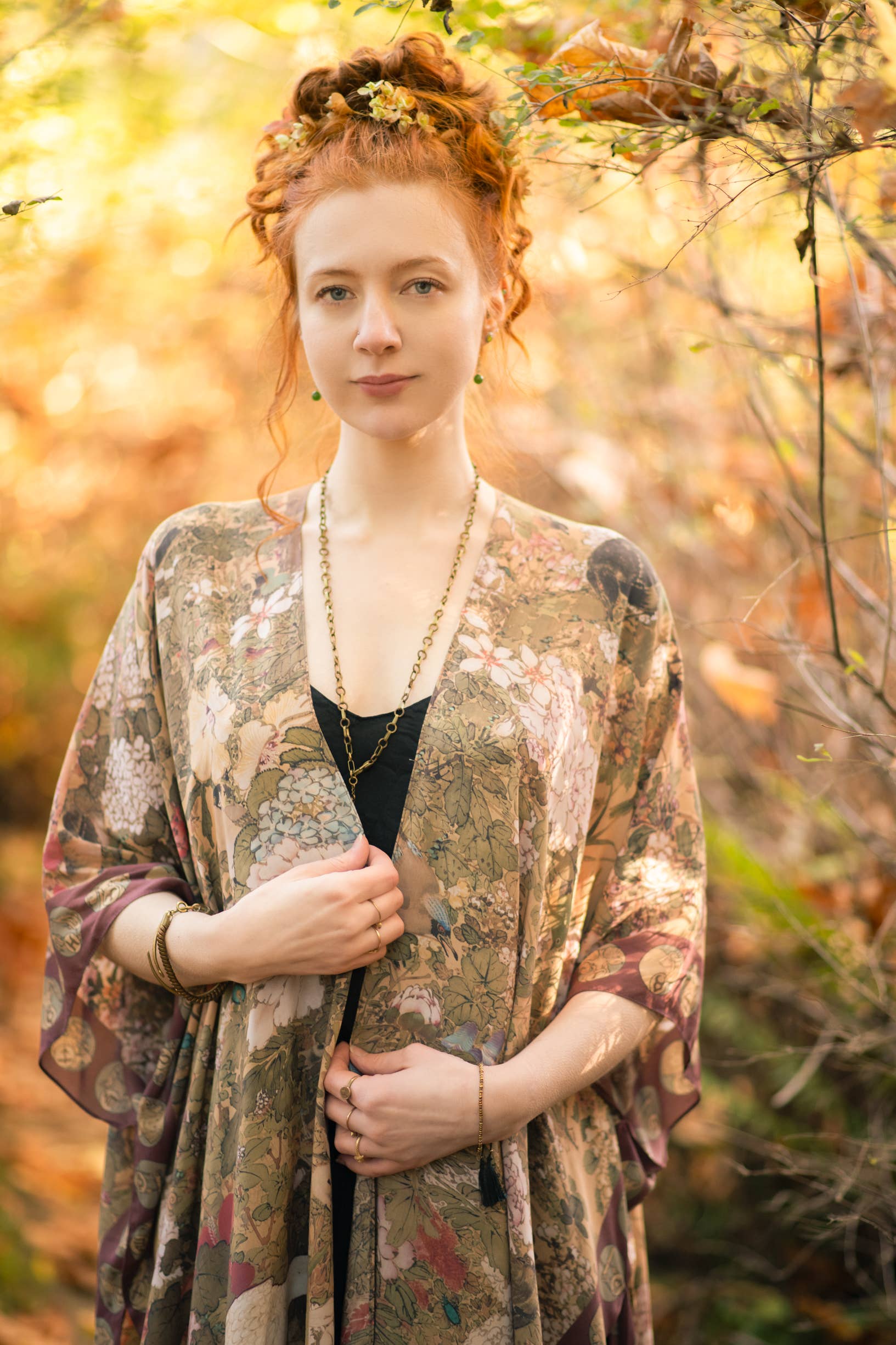 Dream Weaver Bohemian Goddess Starduster Kimono w/Zodiac