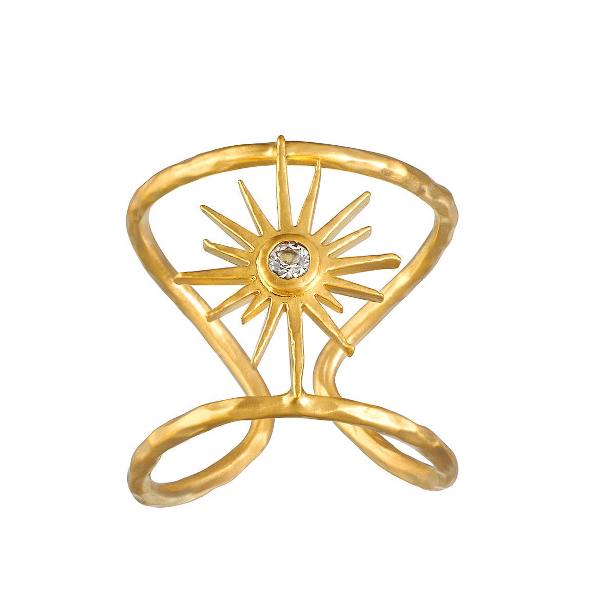 Sunburst open ring