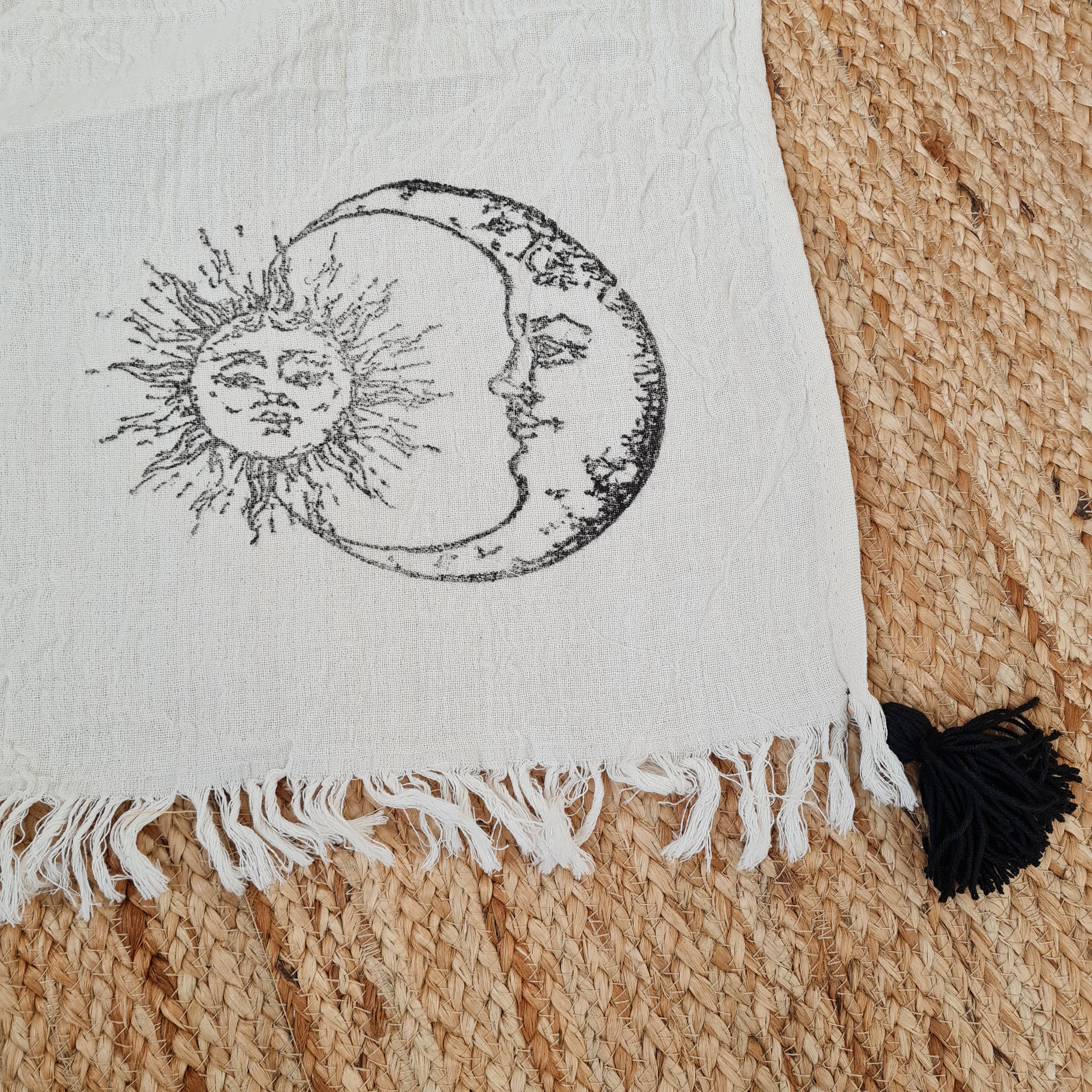Sun and Moon Throw Blanket