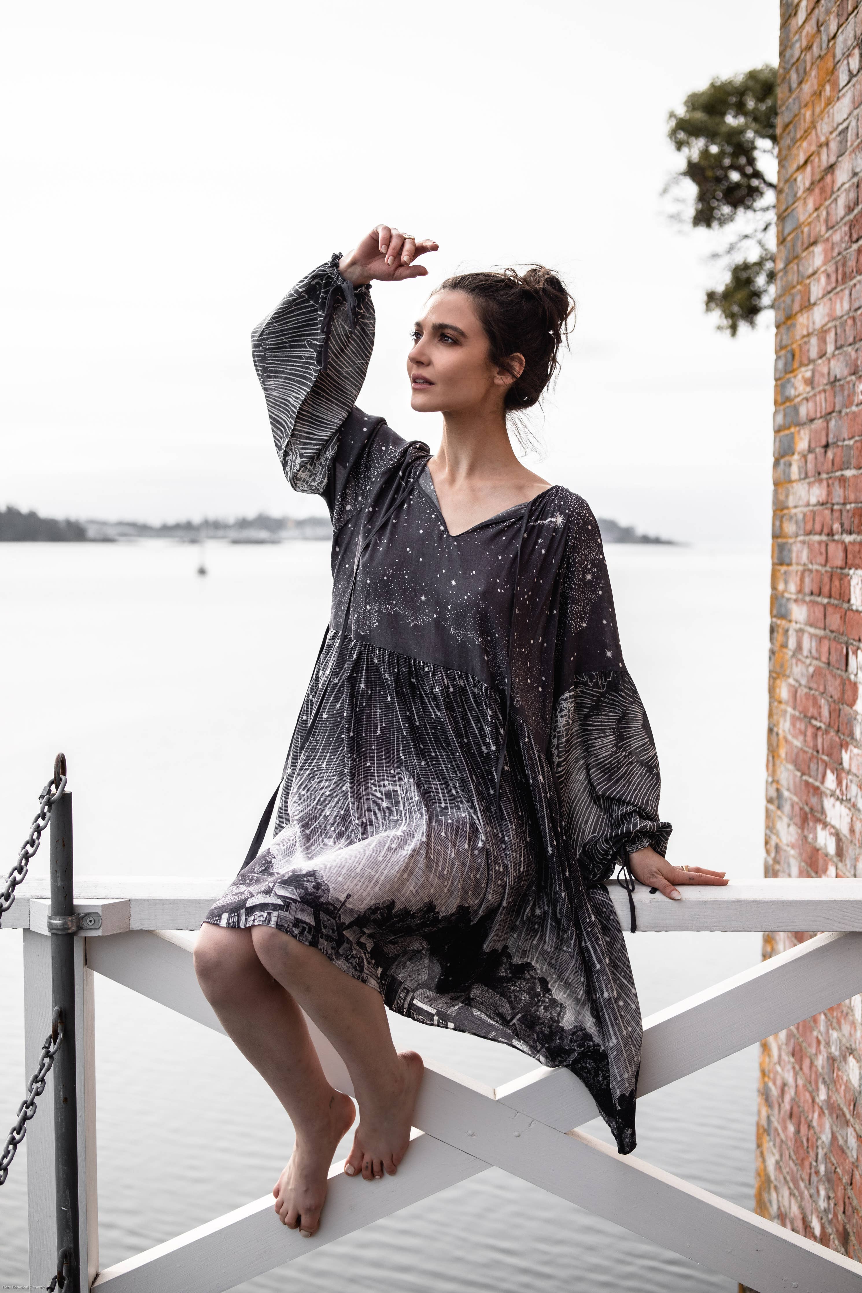 Stargazer Reversible Bamboo Frock Dress, Layering Tunic