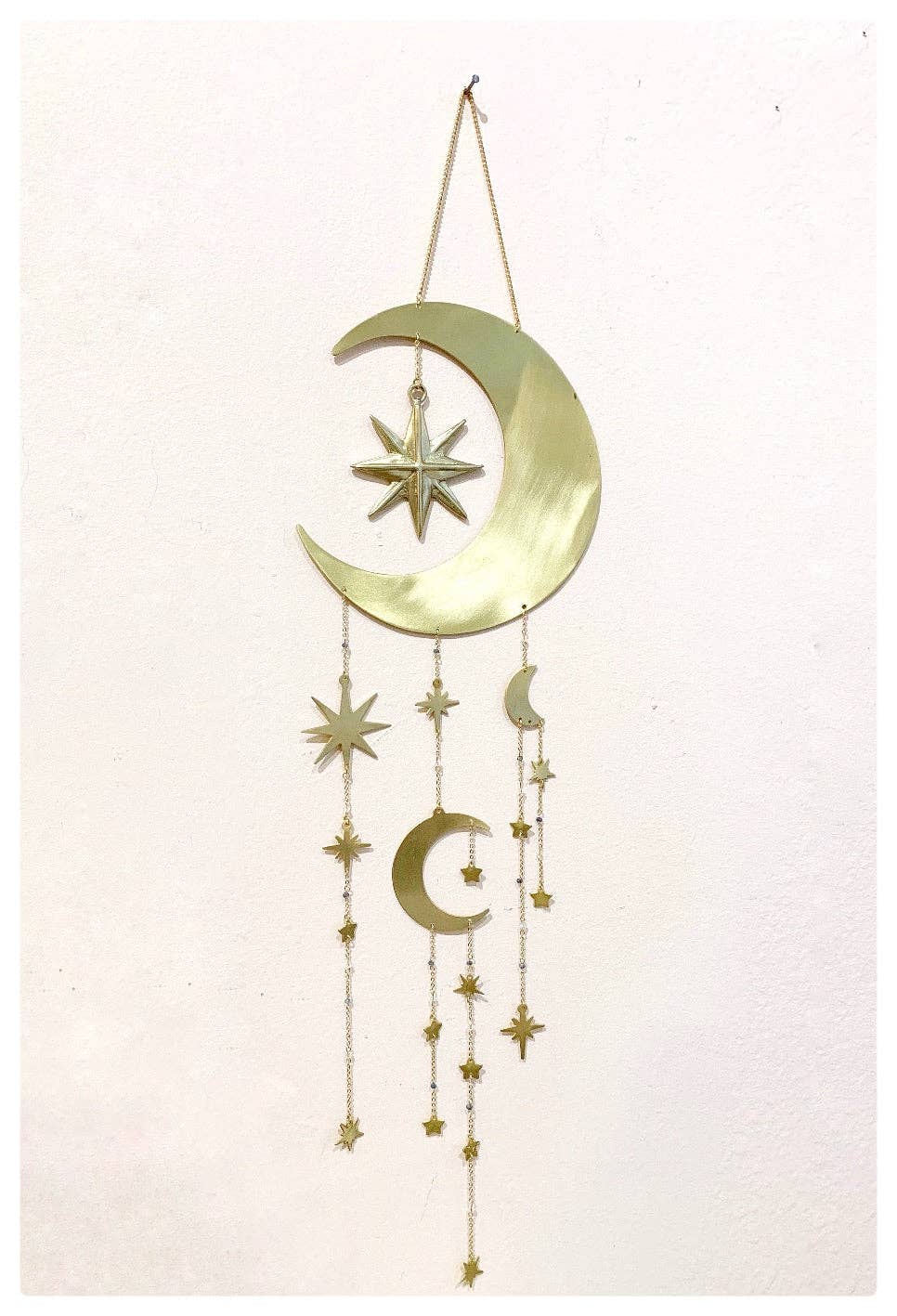 Starry Night Celestial Moon and Star Dreamcatcher