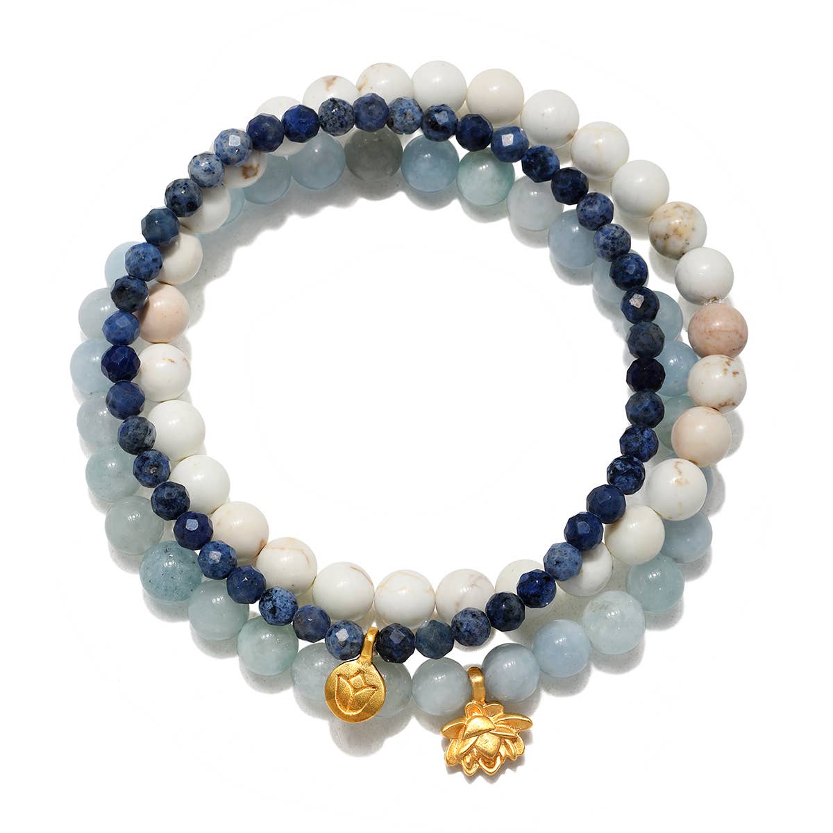 Manifest Positivity Gemstone Bracelet Trio