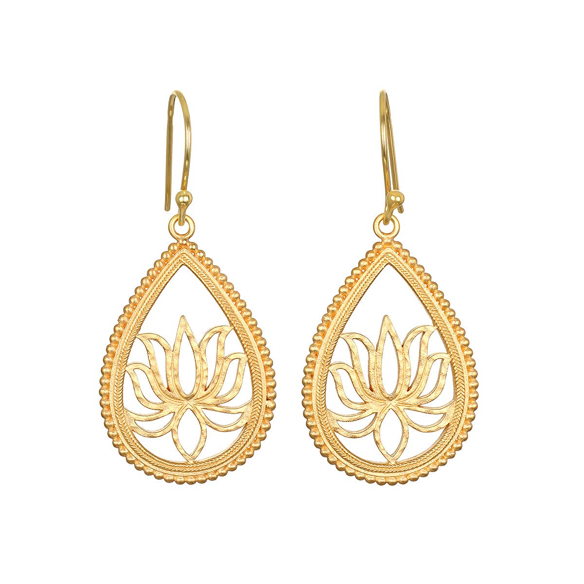 Lotus Teardrop earrings