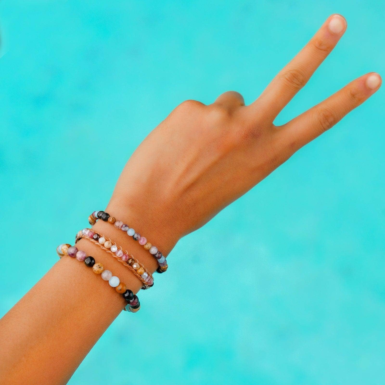 *SALE* Peace + Happiness 6mm Healing Bracelet