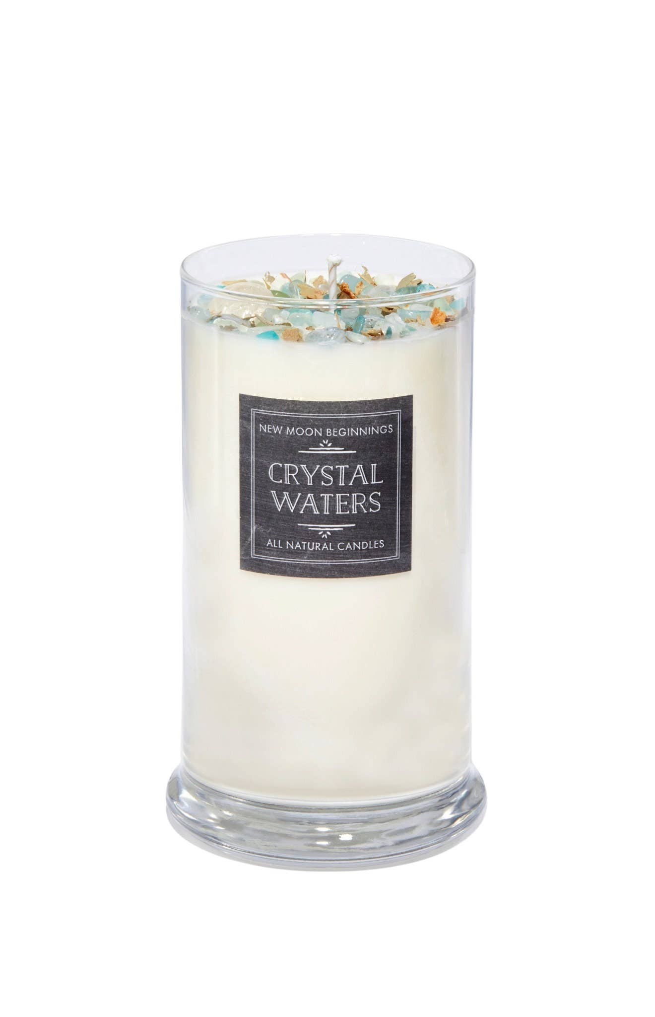 Crystal Waters Candle - Flower, Herb, and Crystal Candles