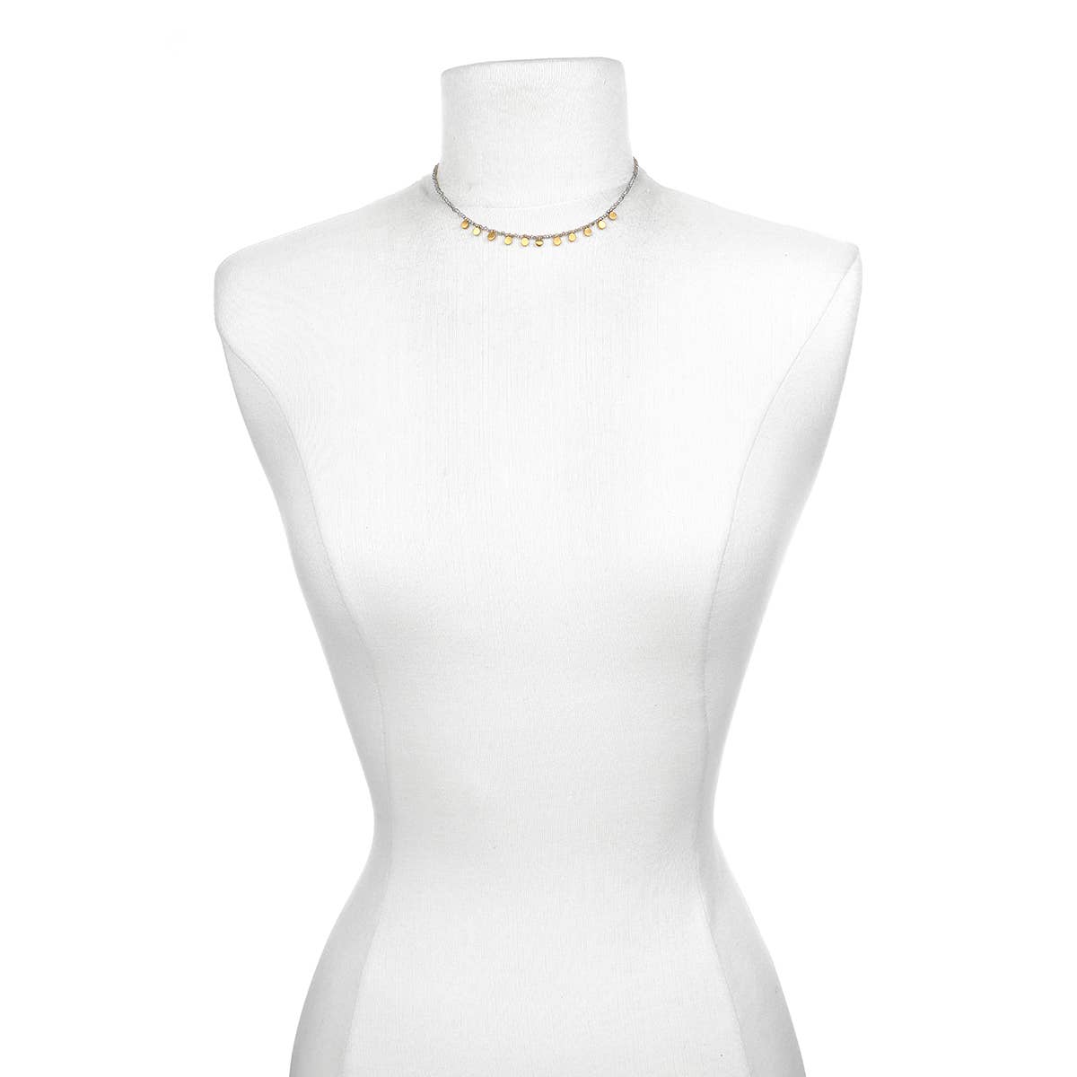 Labradorite Gold Moon Phase Choker Necklace