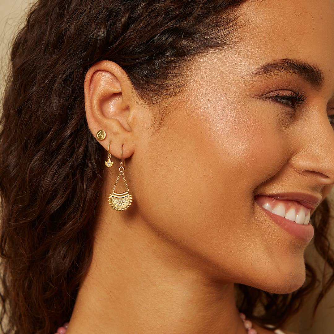 Inner Light Linear Mandala Earring