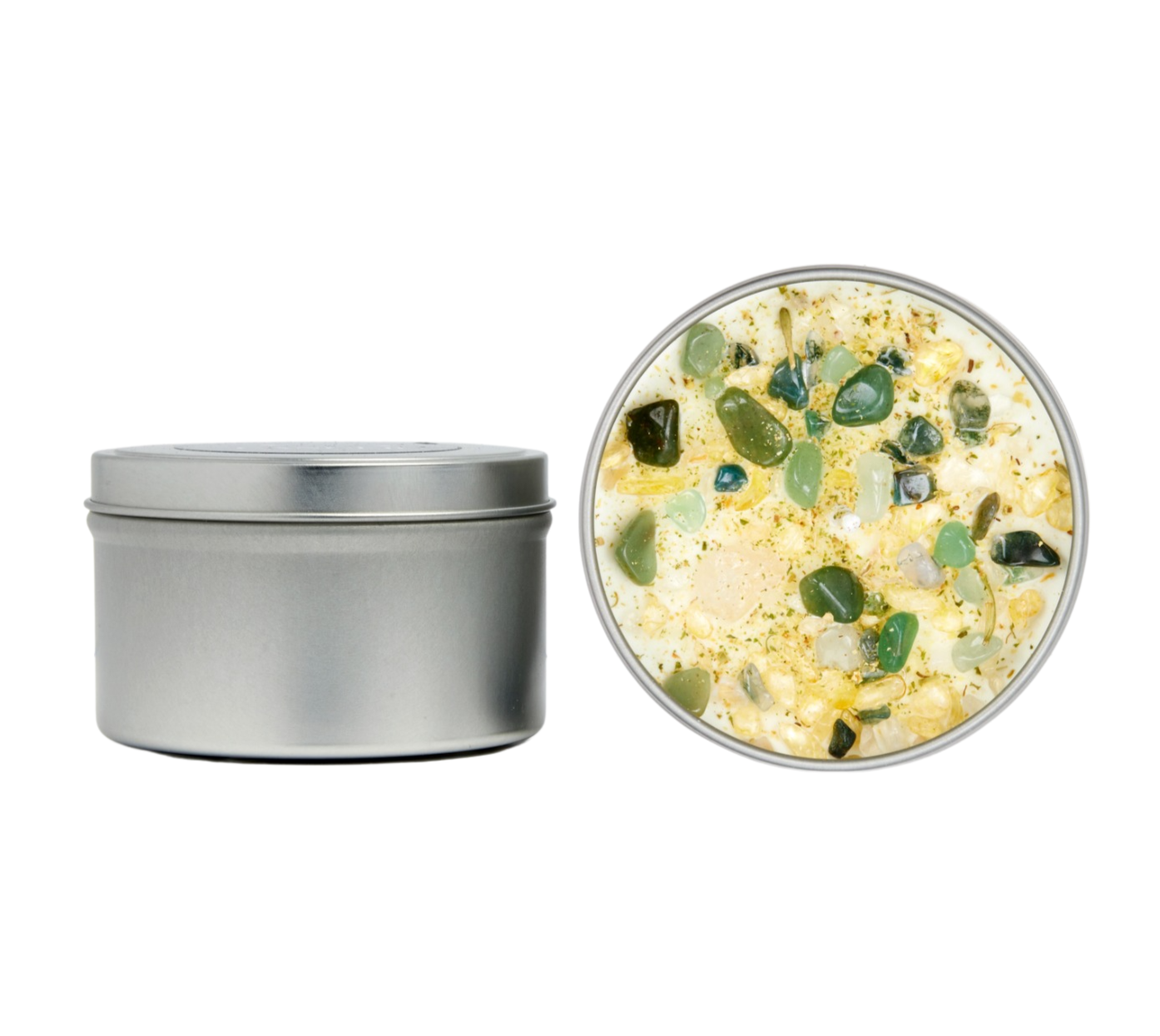 Honeysuckle Jasmine Candle - Herb, Flower, & Crystal Candle