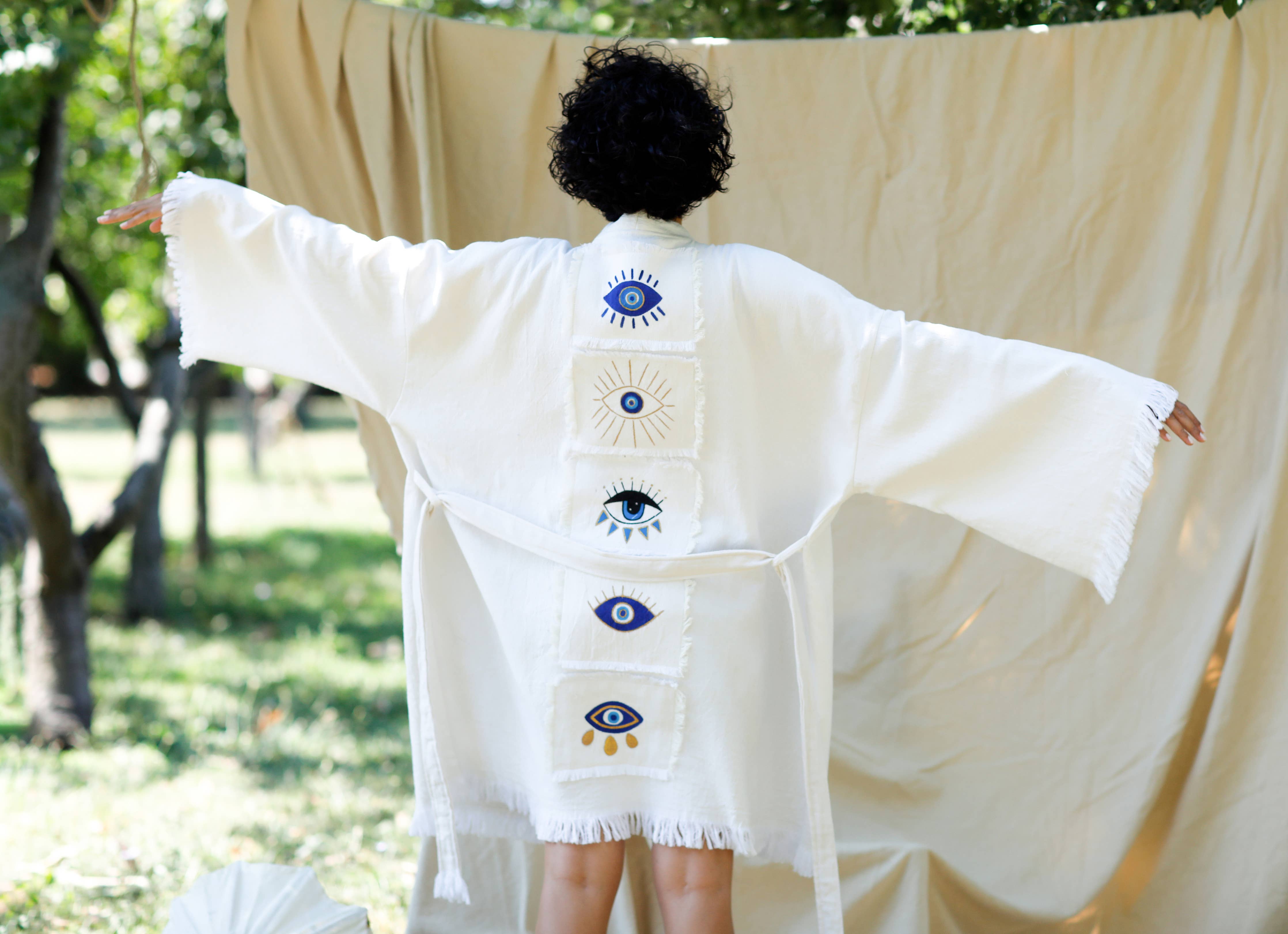 Evil Eyes Kaftan Kimono