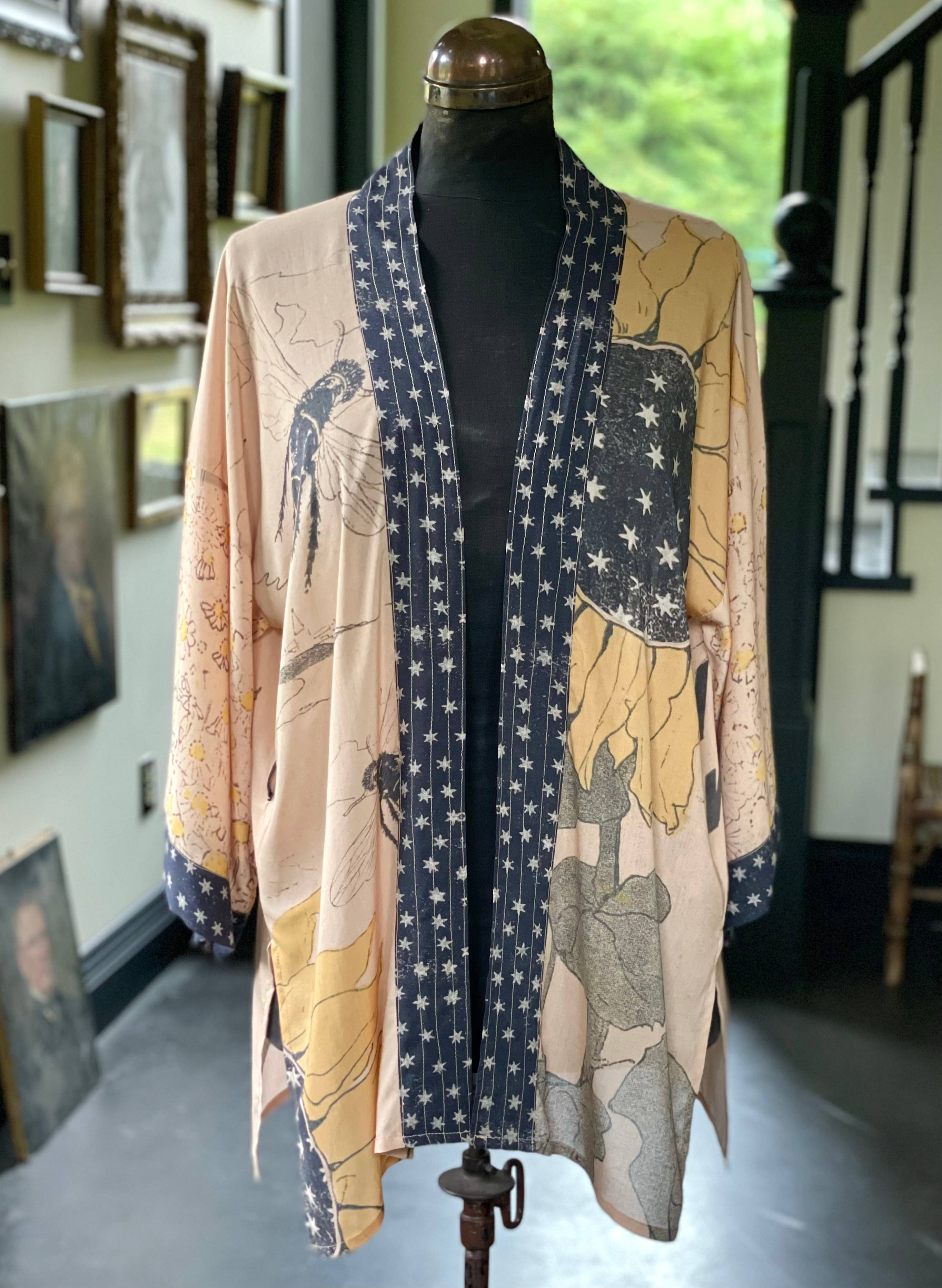 Milk & Honey Bamboo Bohemian Kimono Cardigan with Belt