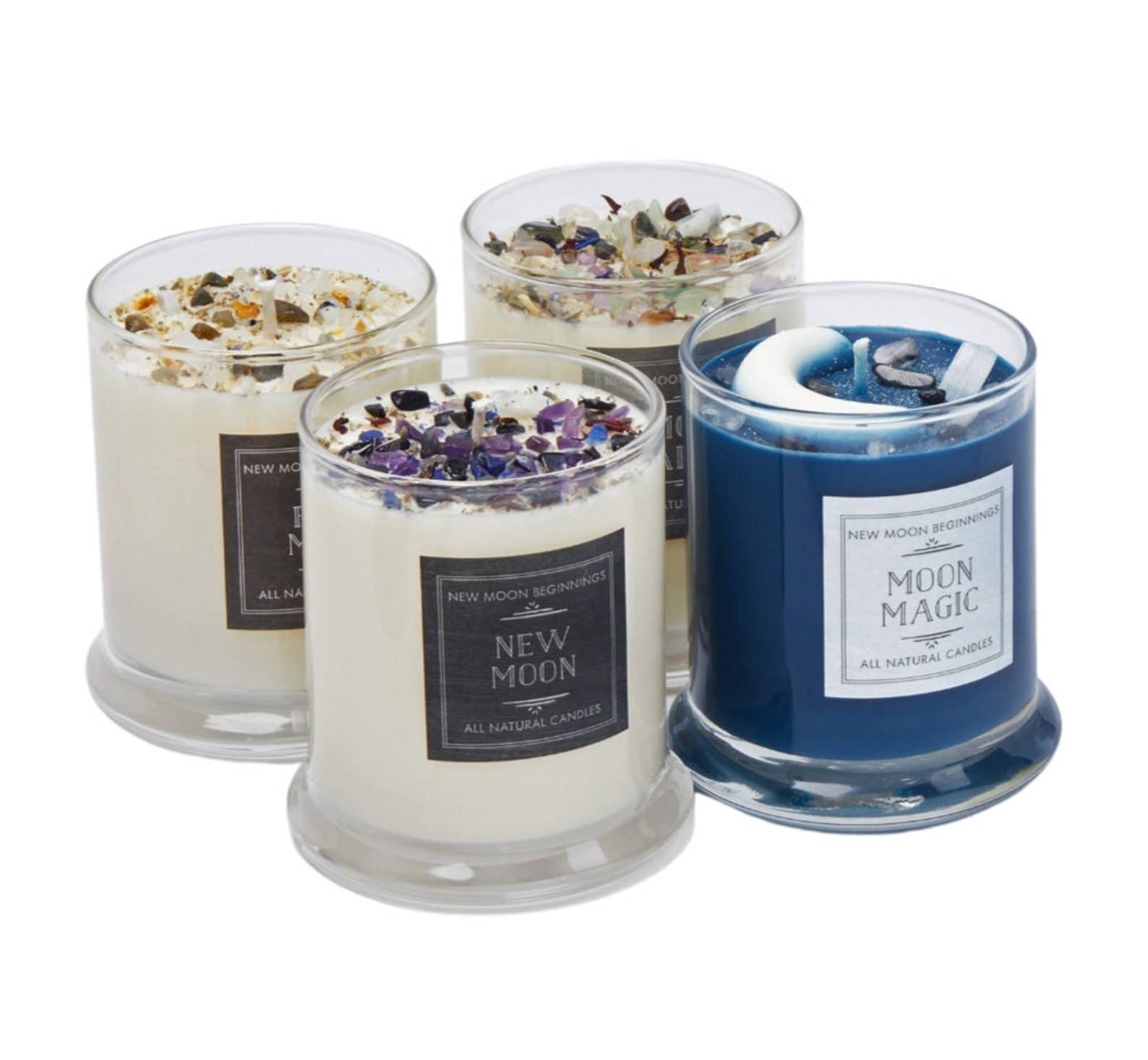 Moon Candles, Ritual Candles, Soy Candle, Crystal Candles