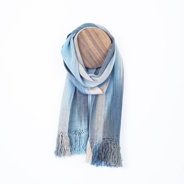 Handwoven Organic Bamboo Fringe Scarf