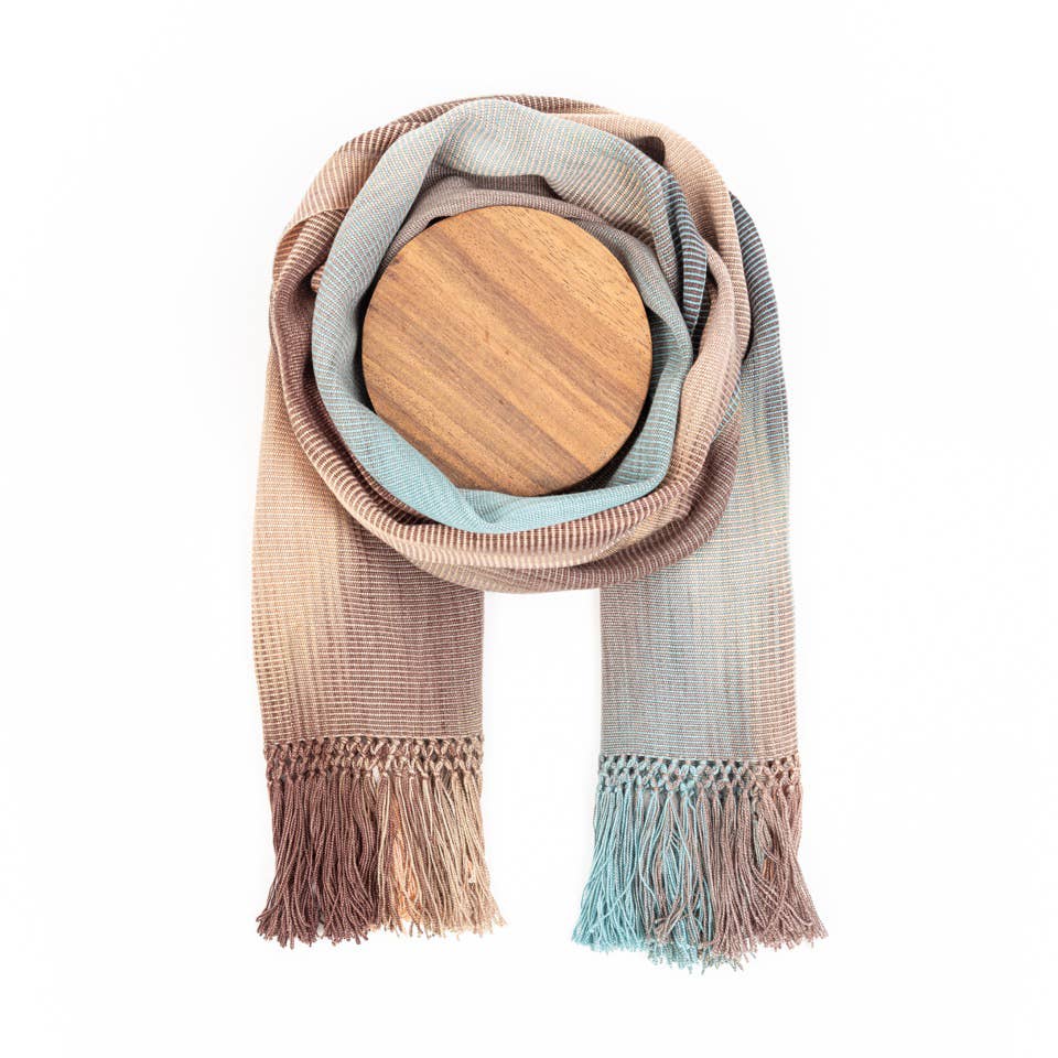 Handwoven Organic Bamboo Fringe Scarf