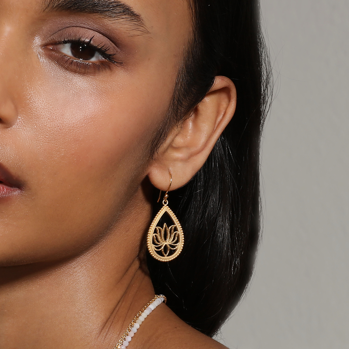 Lotus Teardrop earrings