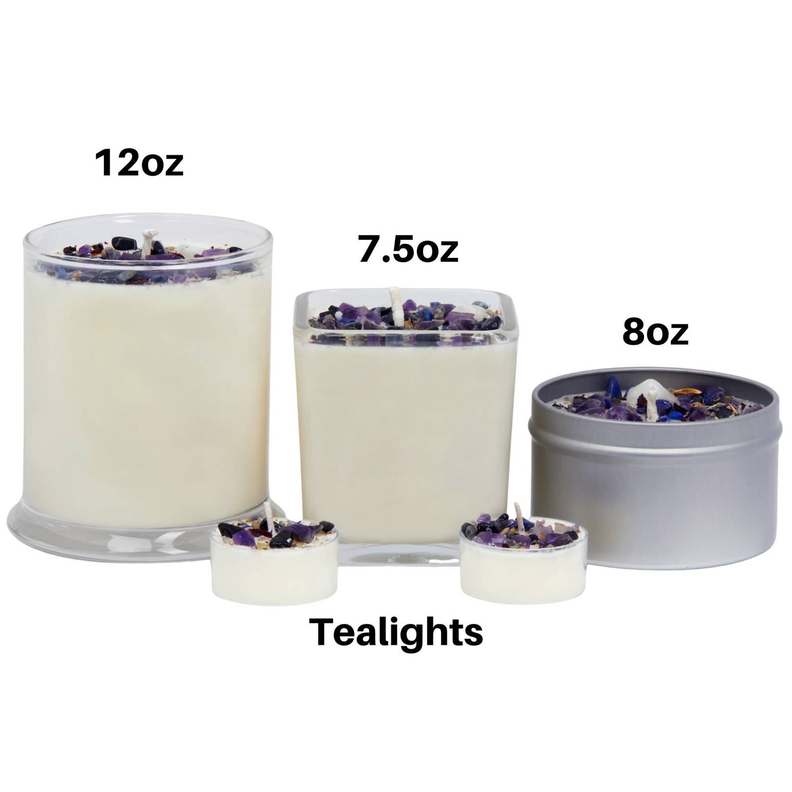 Moon Candles, Ritual Candles, Soy Candle, Crystal Candles