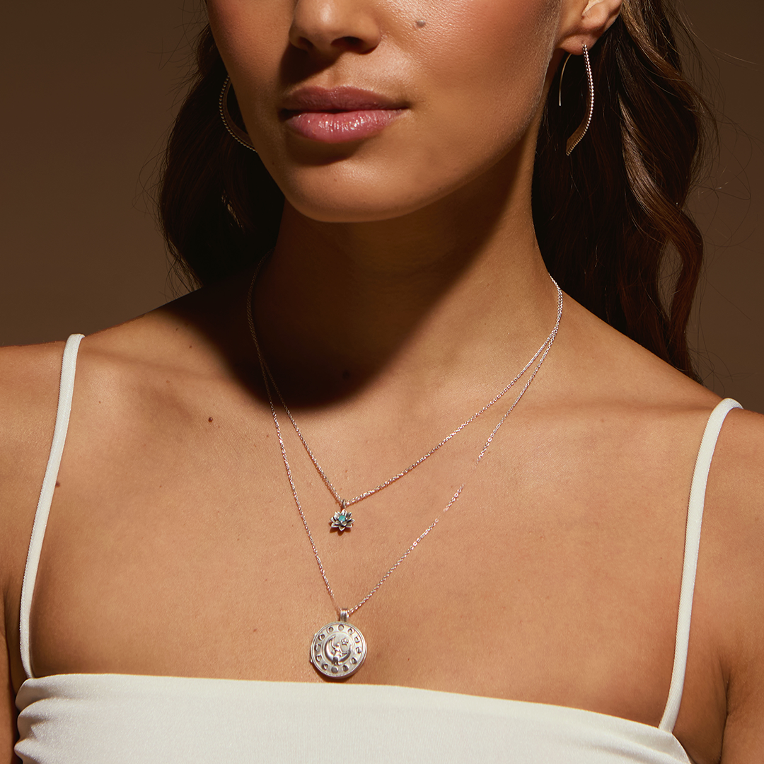 16” Soul Renewal Silver Lotus Necklace