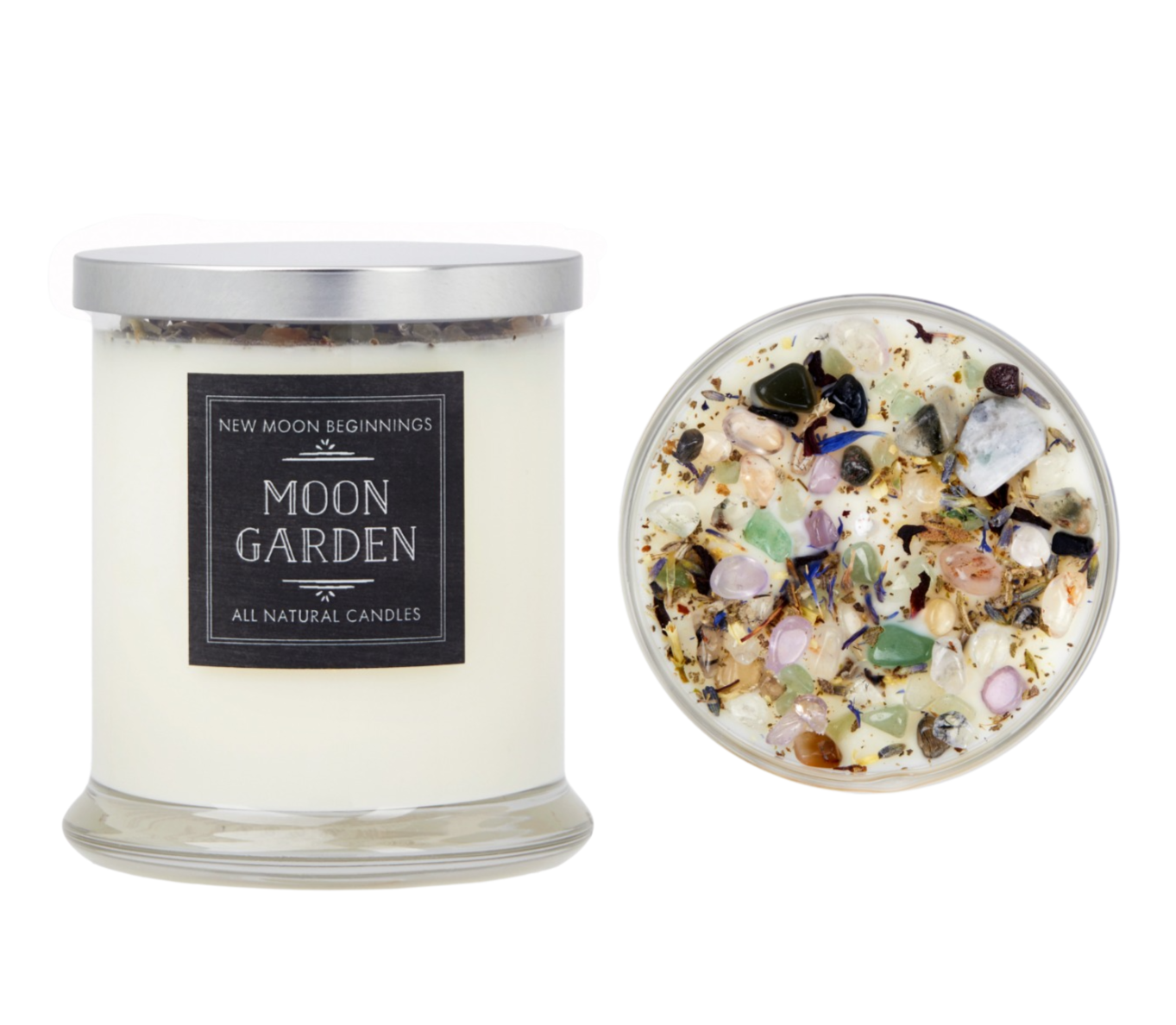 Moon Candles, Ritual Candles, Soy Candle, Crystal Candles