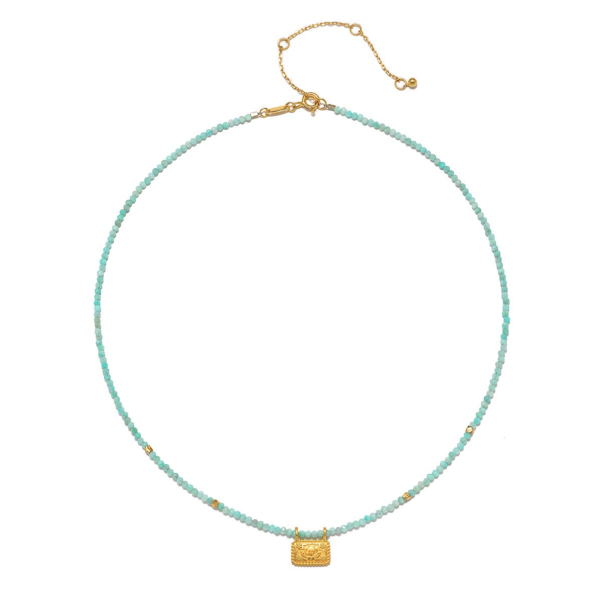 Spring Lotus 2024 - 16" Amazonite Lotus necklace