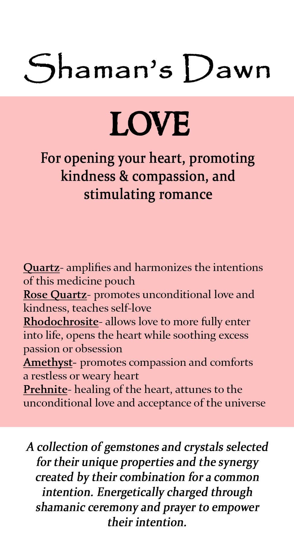 Gemstone Intention Pouch- Love