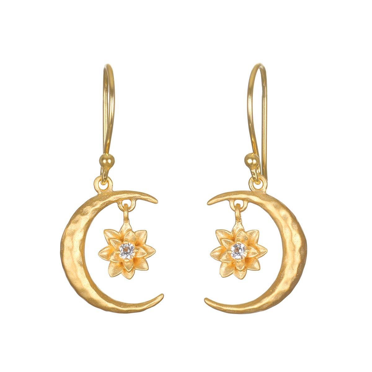 Moon lotus earrings