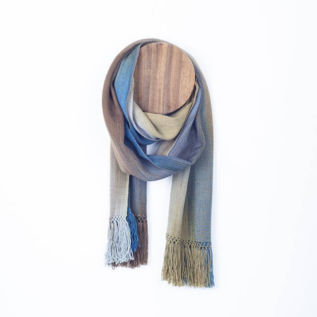 Handwoven Organic Bamboo Fringe Scarf