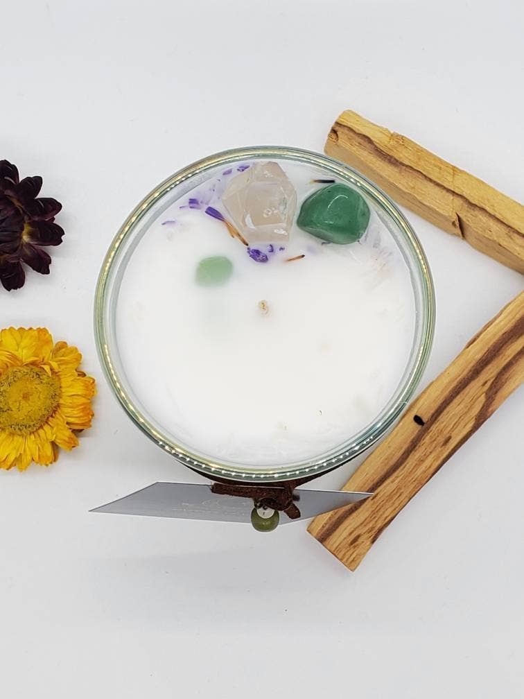 Abundant Joy & Harmony - Felicitas Crystal Candle, 6 oz.