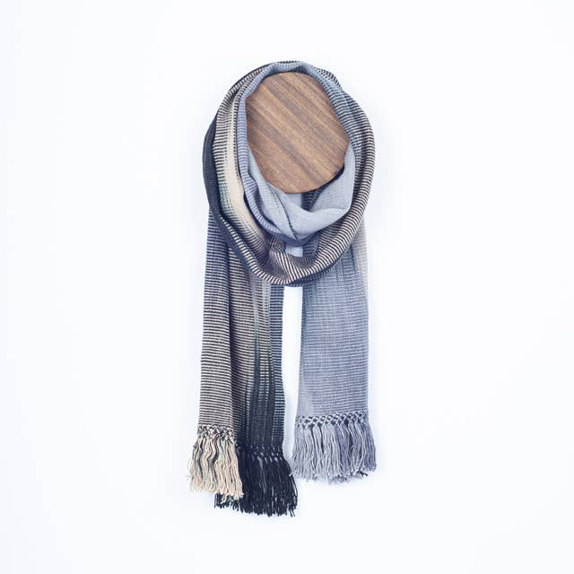 Handwoven Organic Bamboo Fringe Scarf