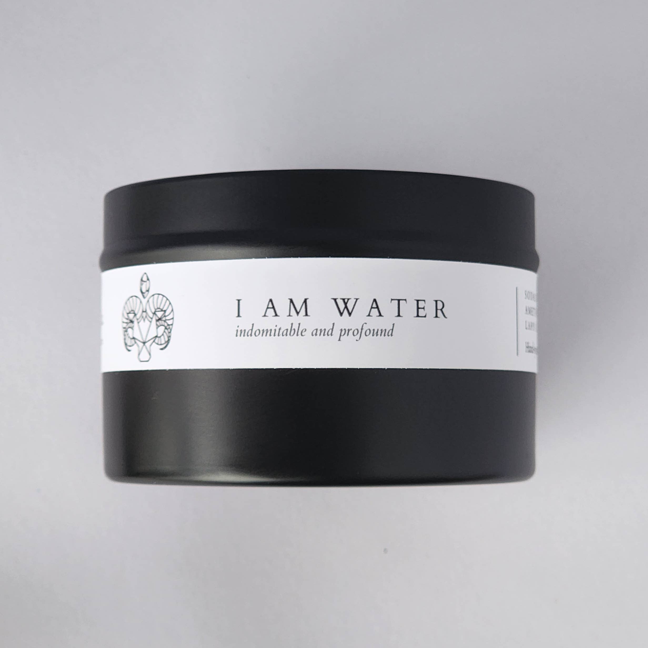 I AM WATER (indomitable and profound) • 8oz Soy Crystal Candle