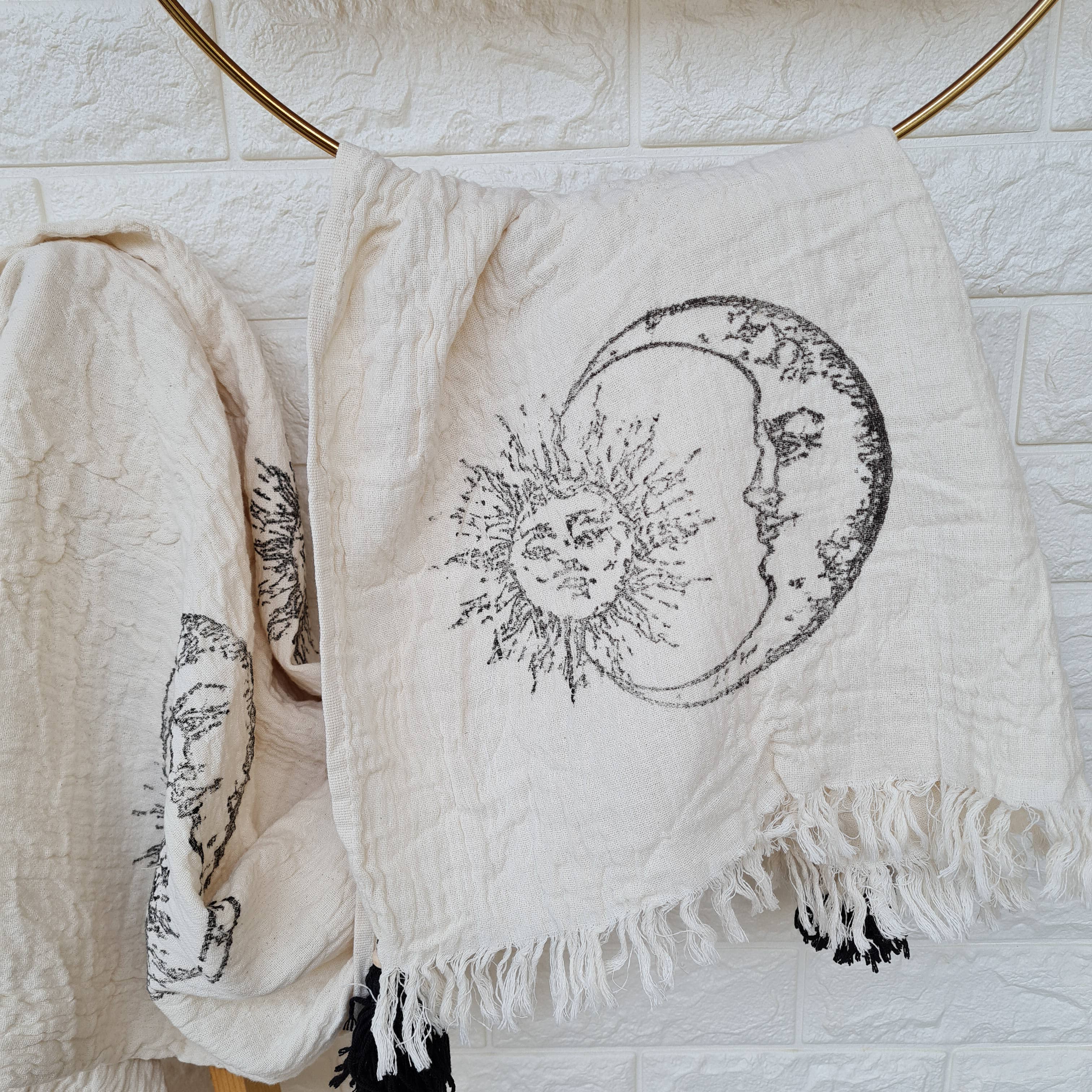 Sun and Moon Throw Blanket