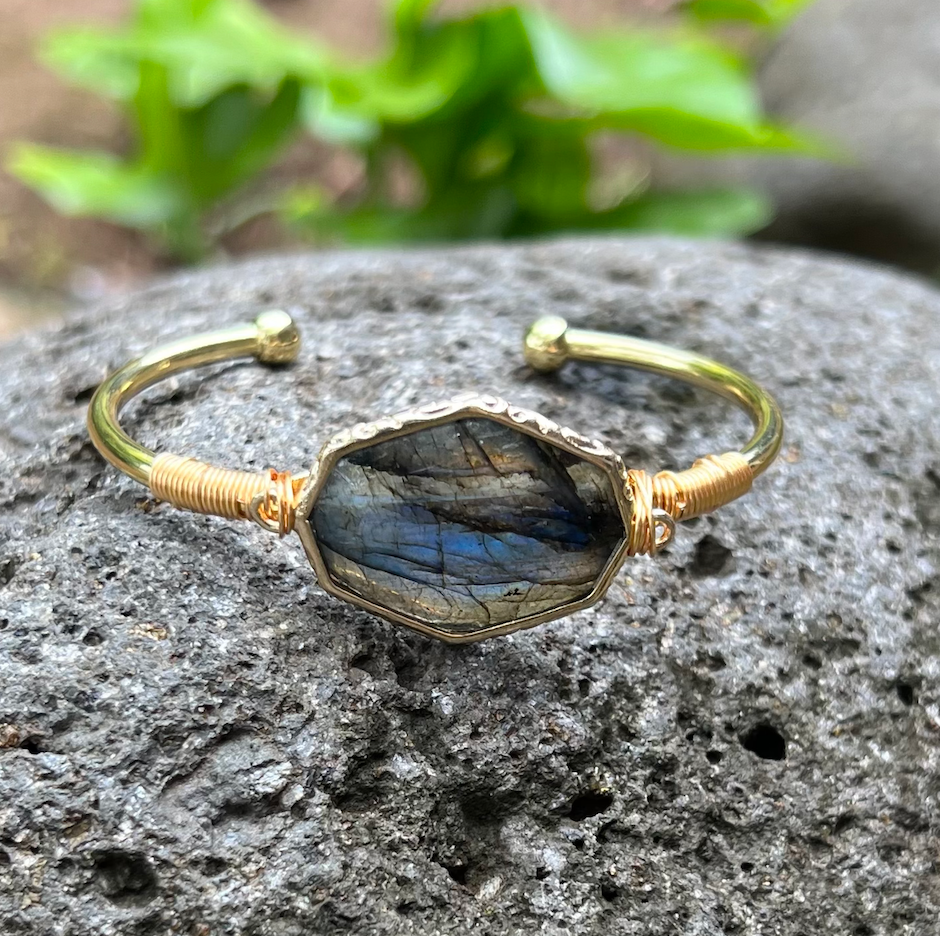 Third Eye Bangle ~ Labradorite