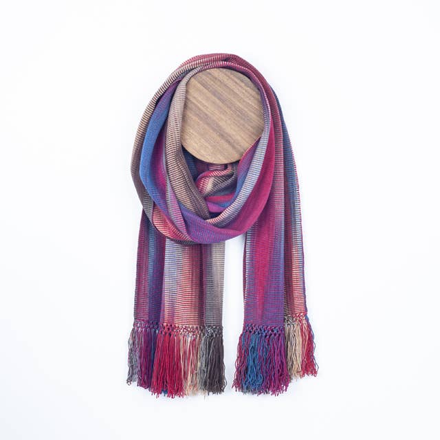 Handwoven Organic Bamboo Fringe Scarf