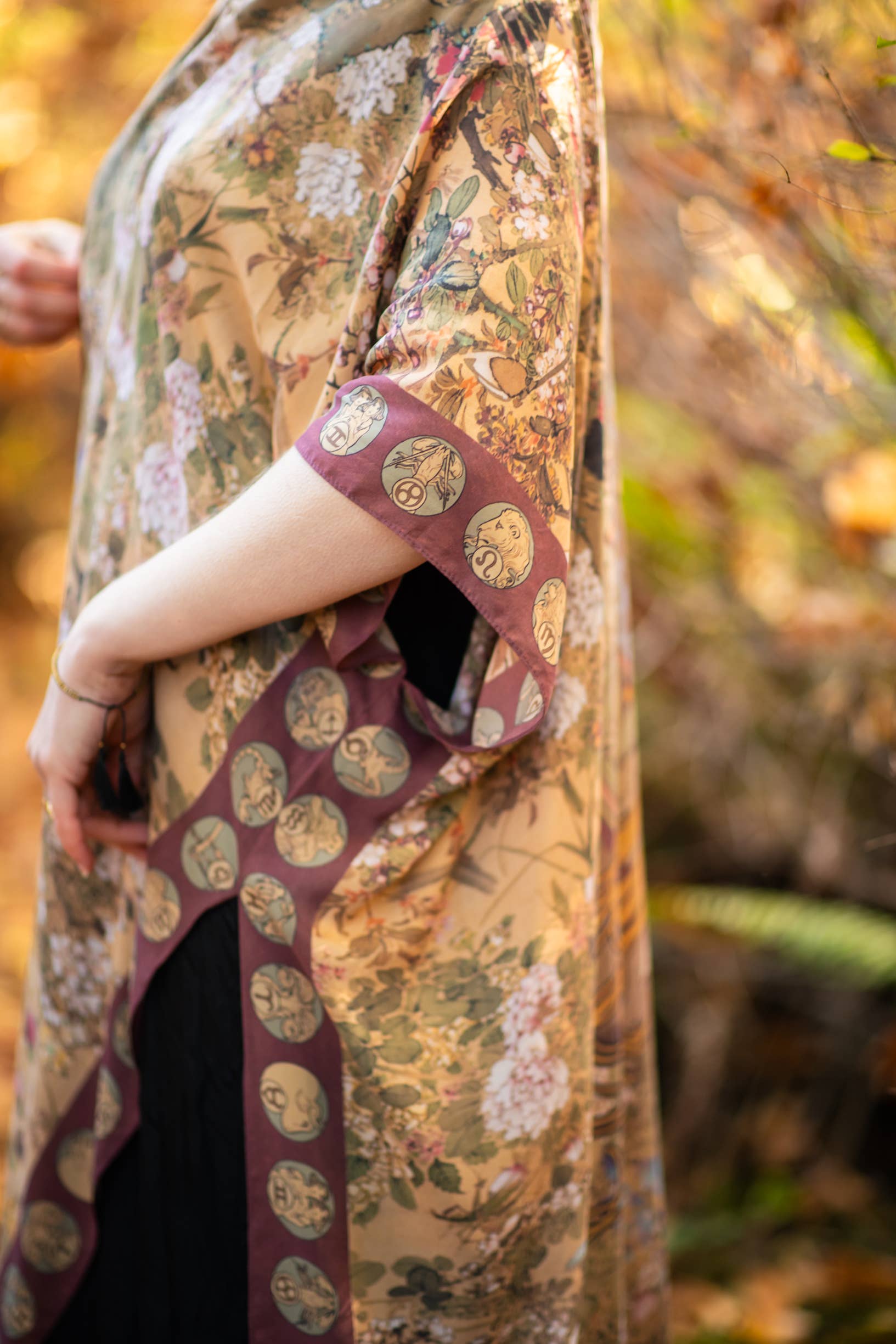 Dream Weaver Bohemian Goddess Starduster Kimono w/Zodiac