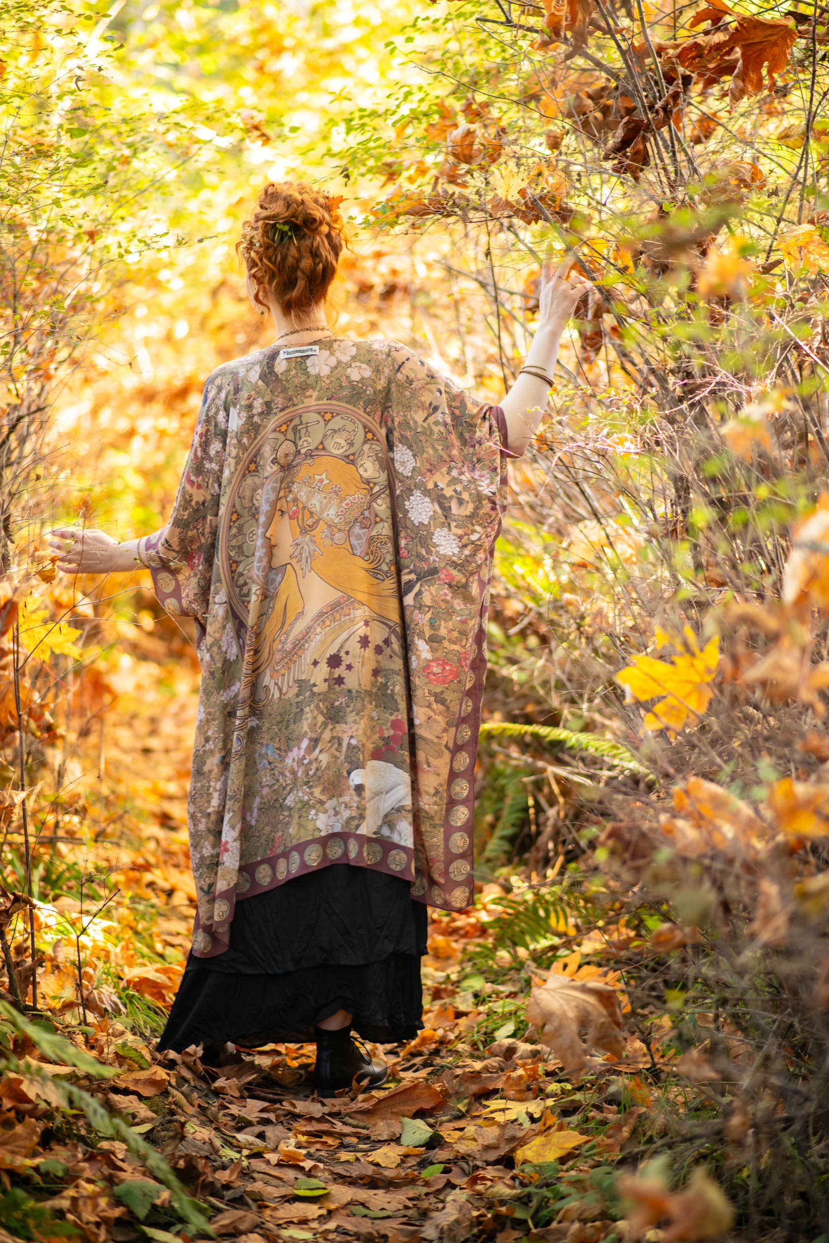 Dream Weaver Bohemian Goddess Starduster Kimono w/Zodiac