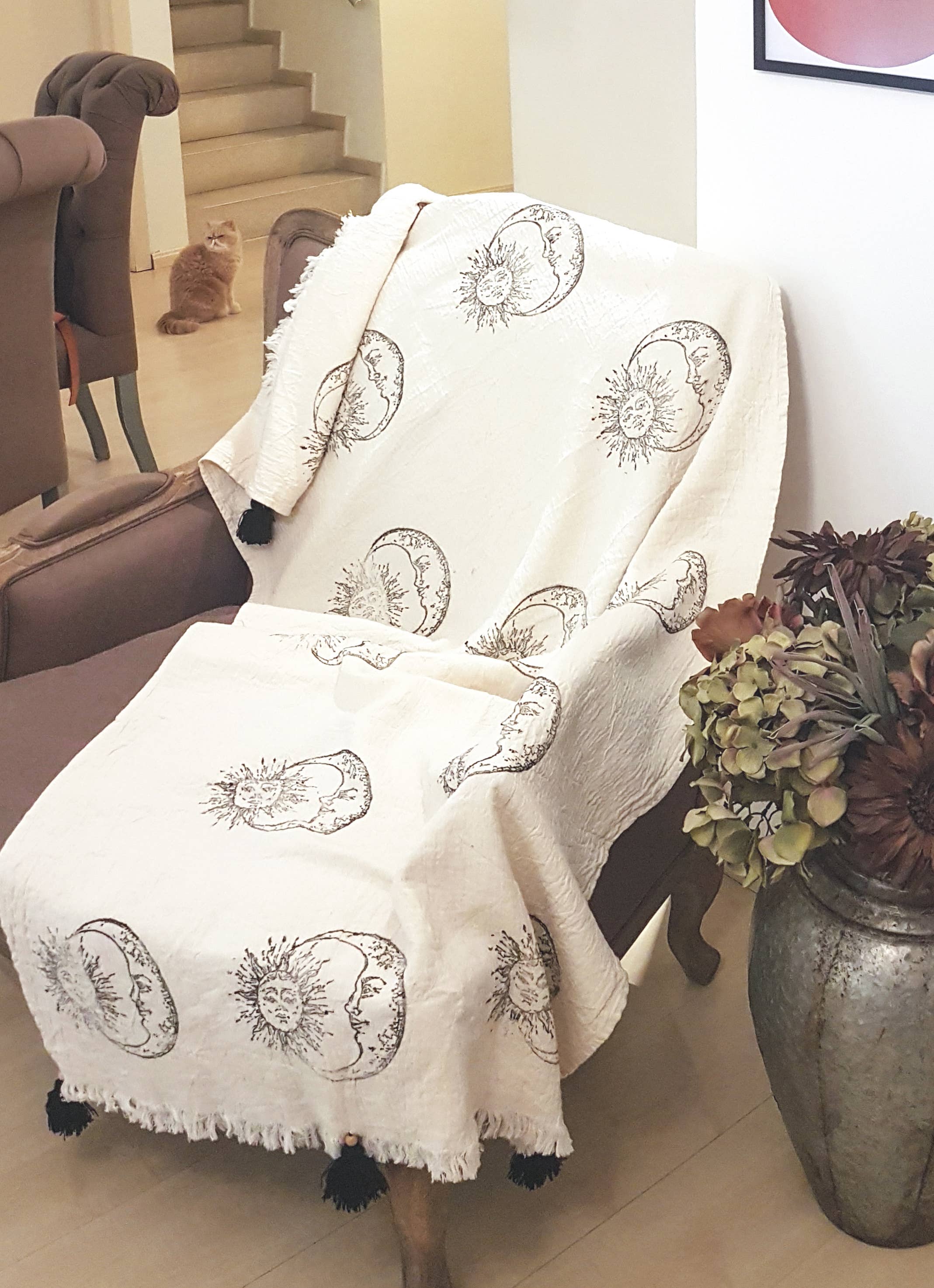 Sun and Moon Throw Blanket