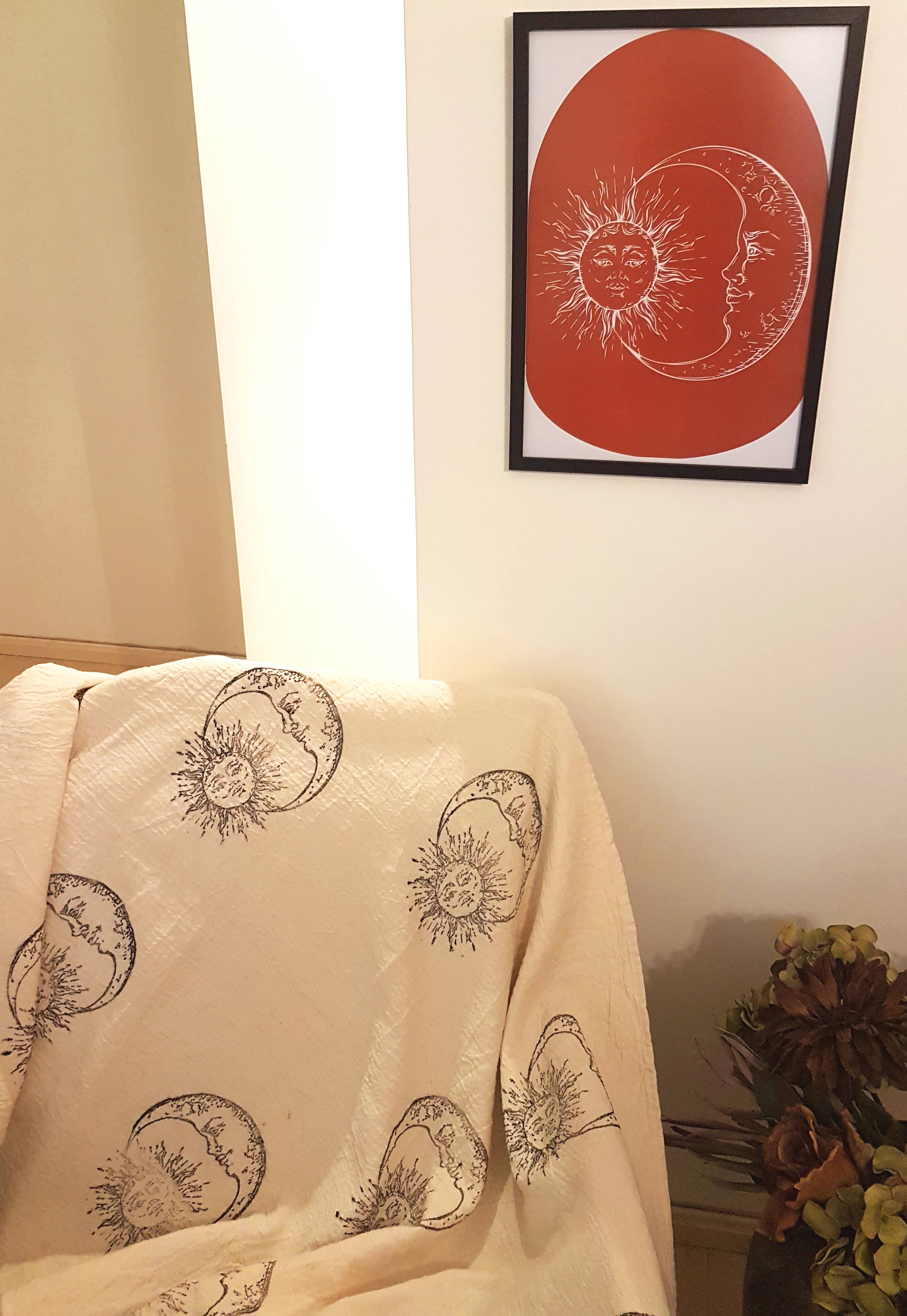 Sun and Moon Throw Blanket